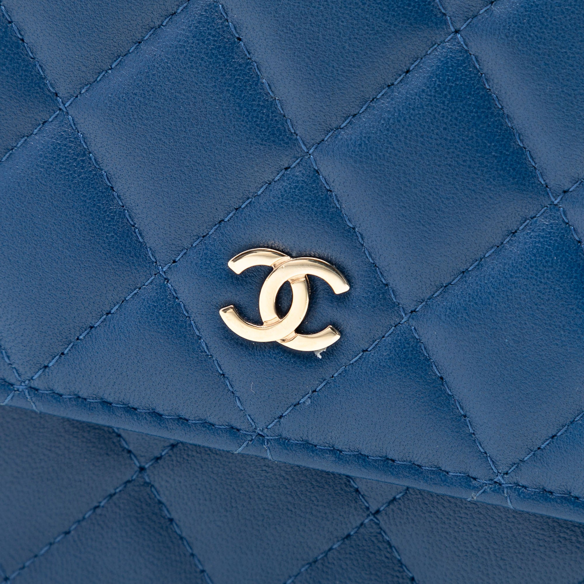 Chanel CC Square Quilted Lambskin Wallet on Chain - image 5
