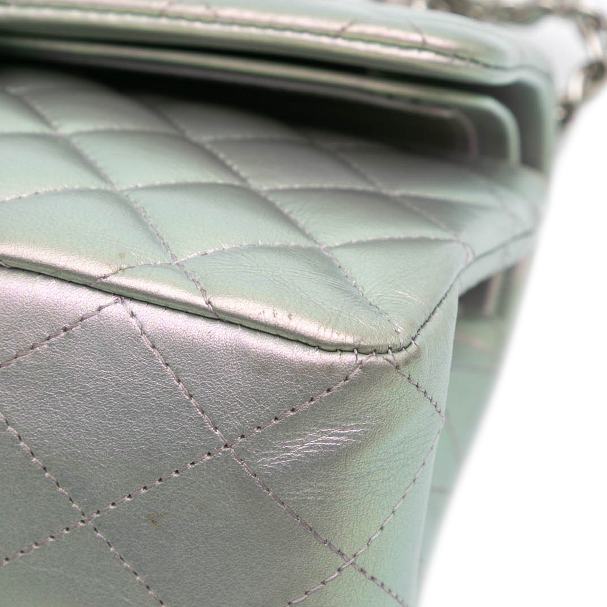 Chanel Small Classic Iridescent Lambskin Double Flap - image 10