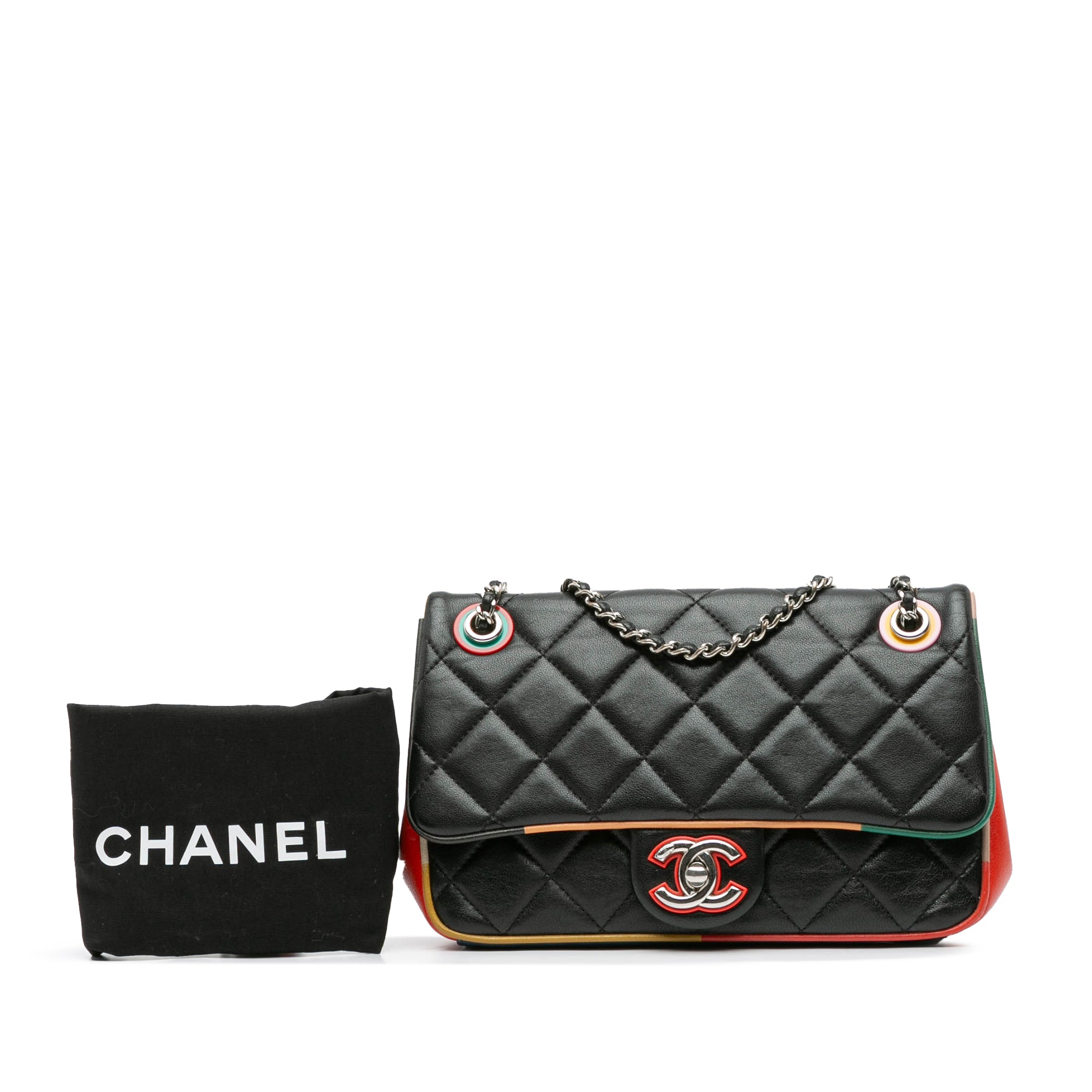 Chanel Small Quilted Lambskin Acrylic Cuba Color Flap - image 11