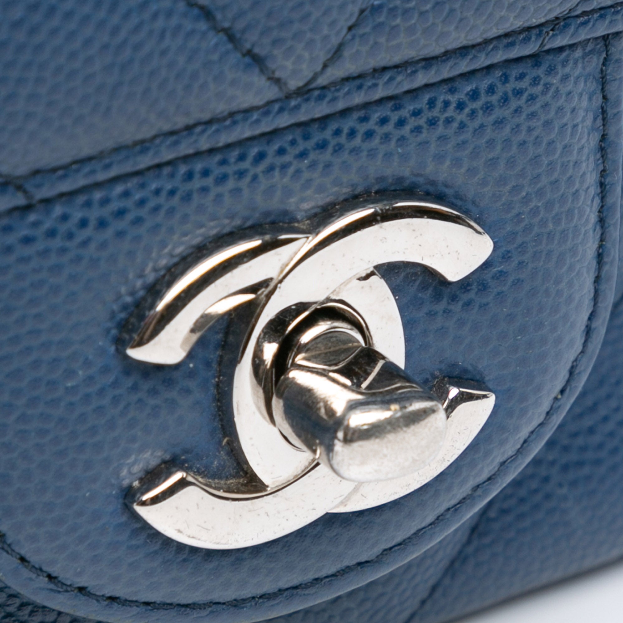 Chanel Mini Rectangular Classic Chevron Caviar Single Flap - image 8