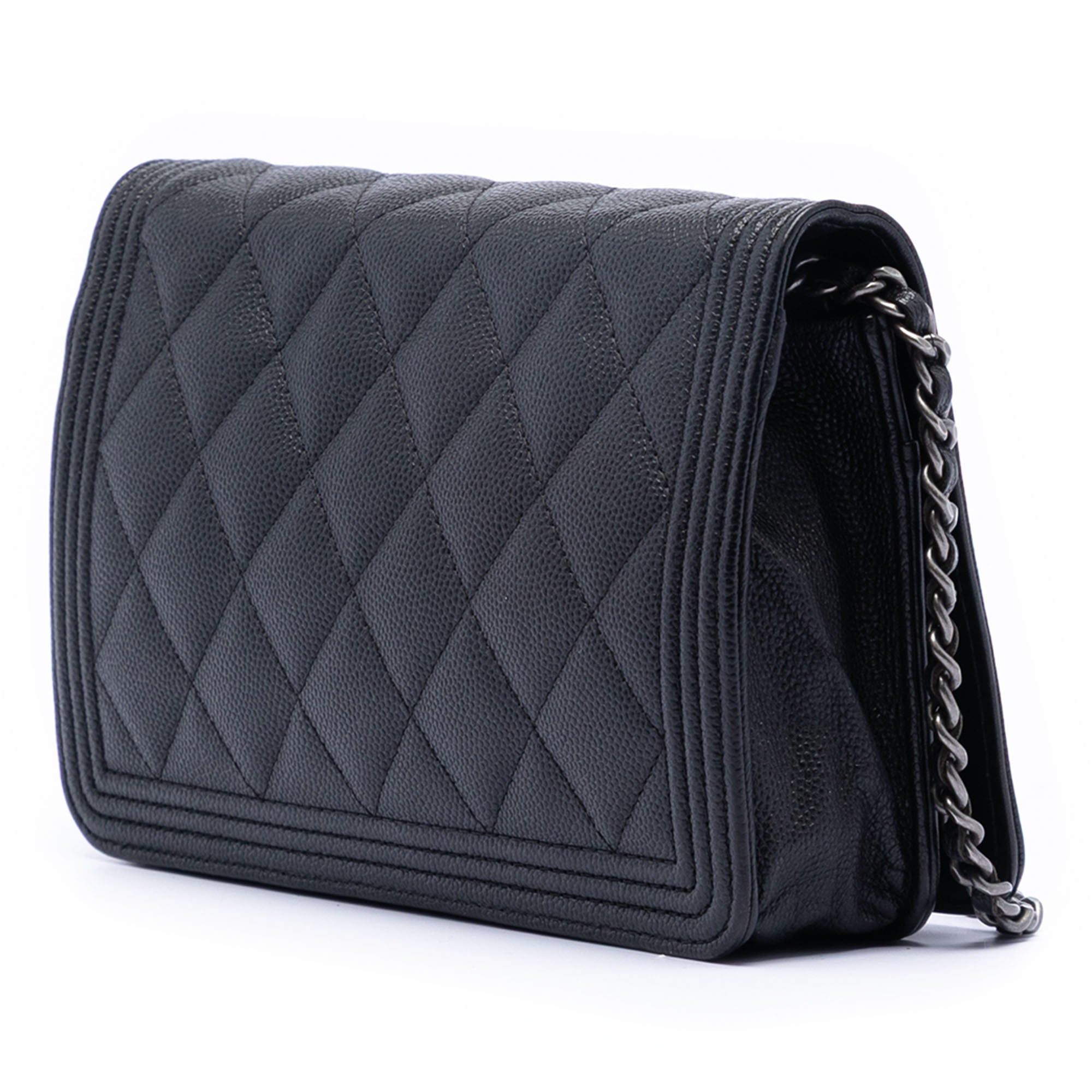 Chanel Quilted Caviar Boy Wallet on Chain - image 2
