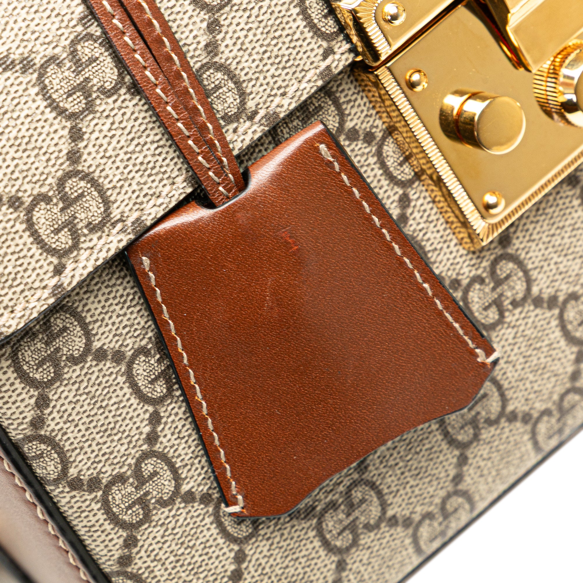 Gucci GG Supreme Bamboo Padlock Satchel - image 8