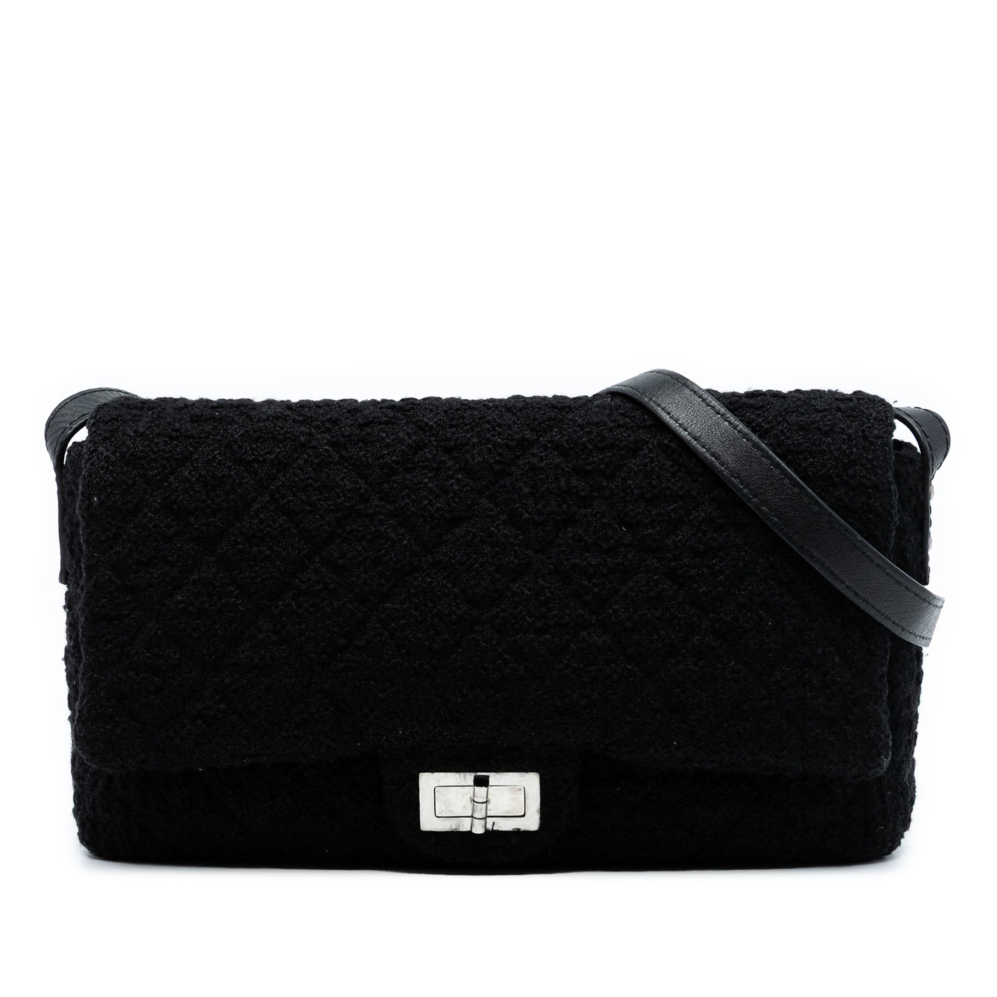 Chanel Jumbo Reissue 2.55 Quilted Tweed Easy Messenger Flap - image 1