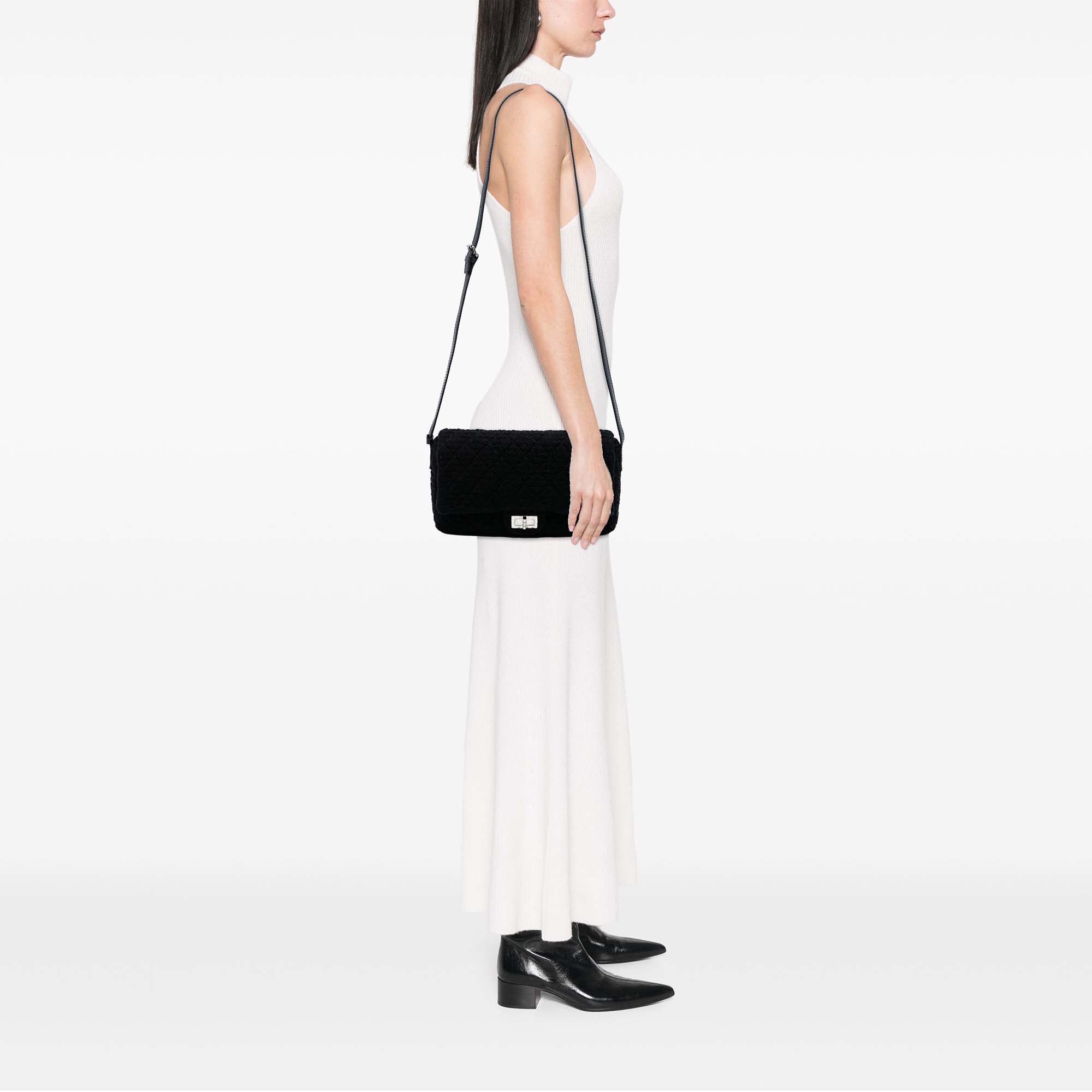 Chanel Jumbo Reissue 2.55 Quilted Tweed Easy Messenger Flap - image 7