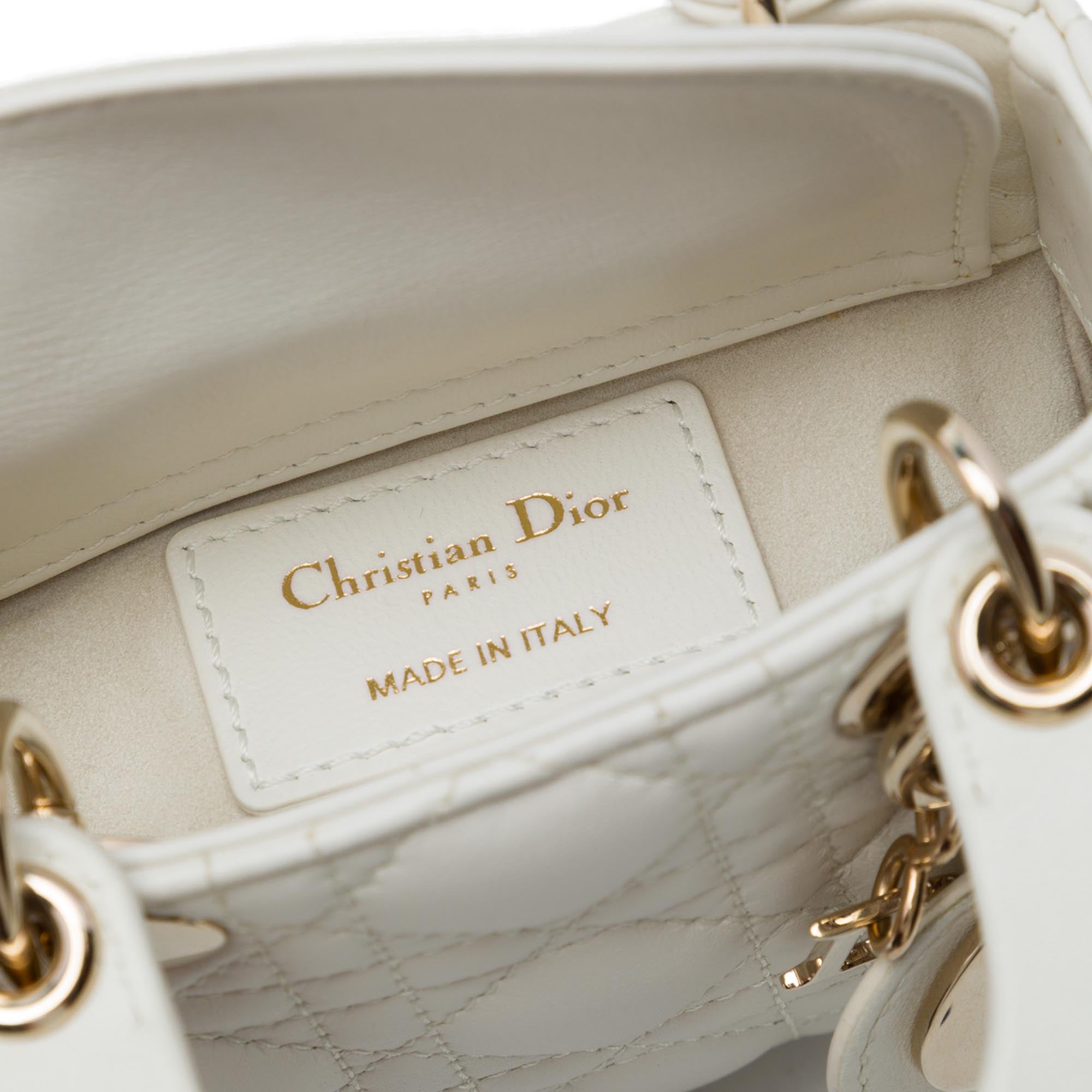 Dior Micro Lambskin Cannage Lady Dior - image 5