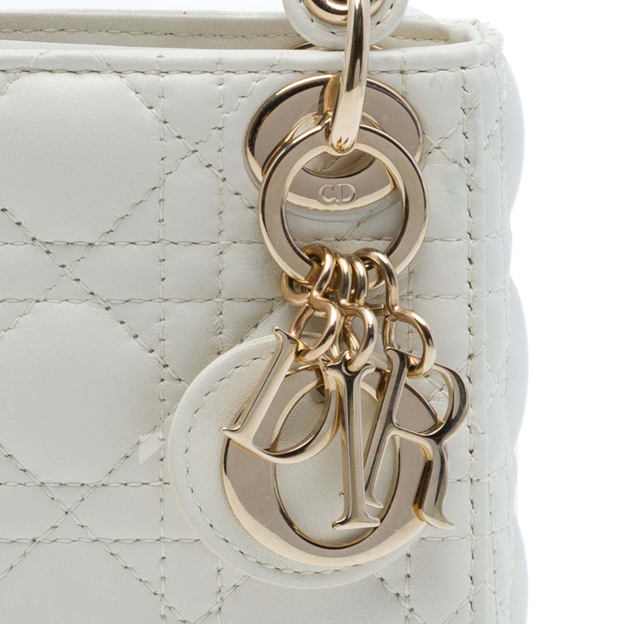 Dior Micro Lambskin Cannage Lady Dior - image 6