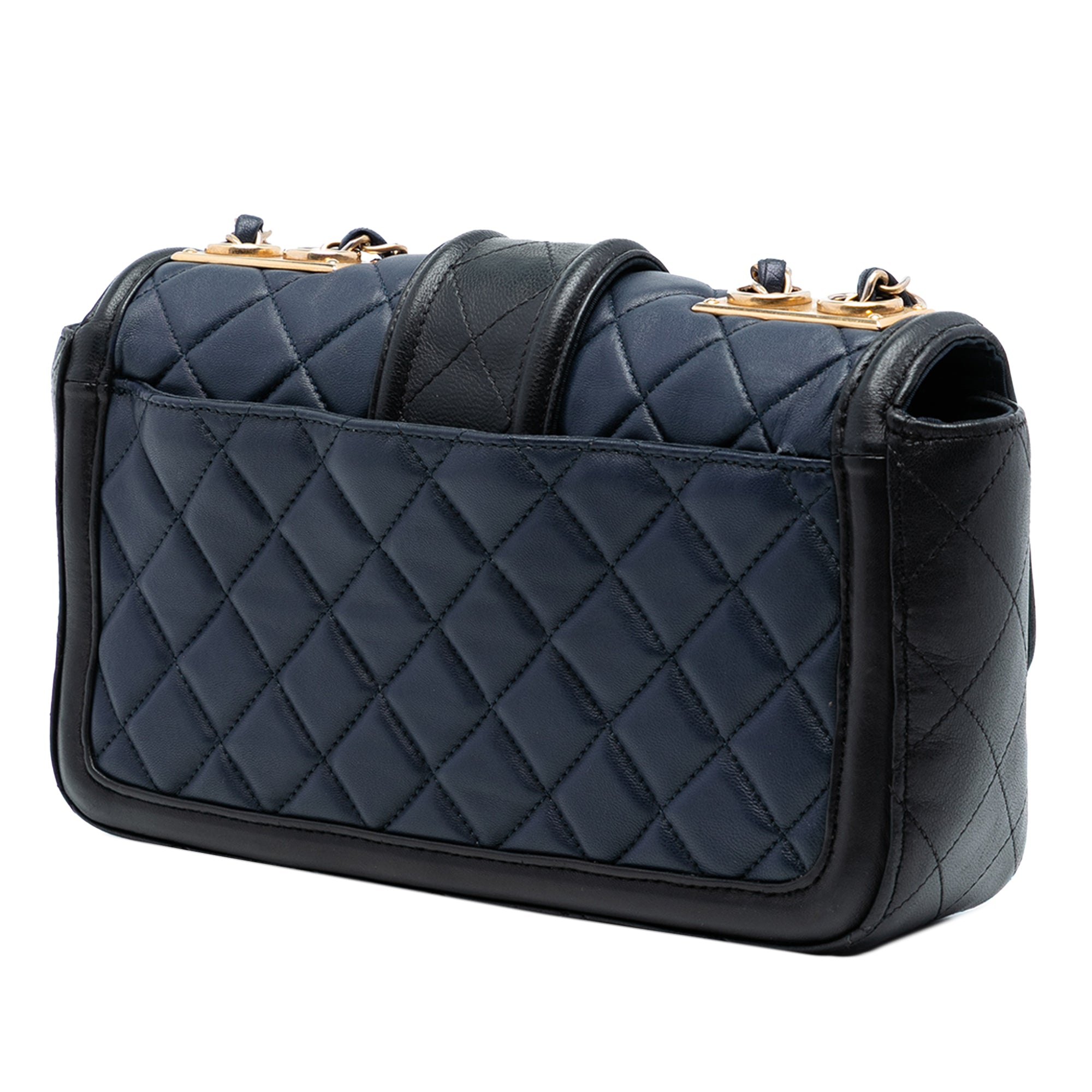 Chanel Medium Bicolor Quilted Lambskin Elegant CC Flap - image 2