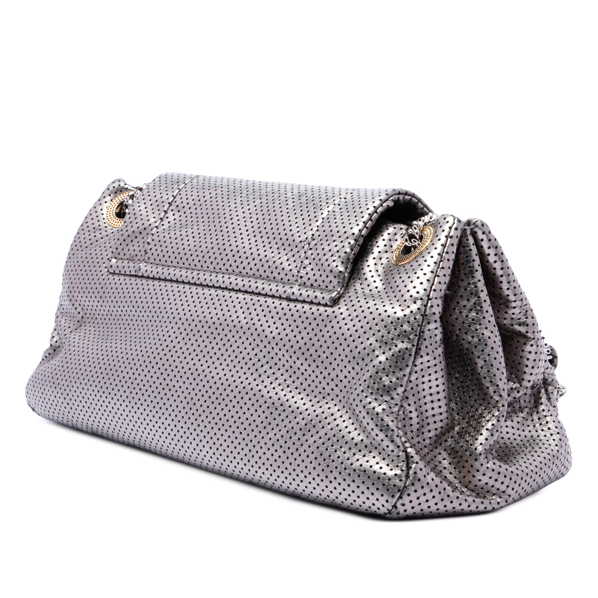 Chanel Metallic Perforated Calfskin Reissue 2.55 Drill Accordion Flap - image 2