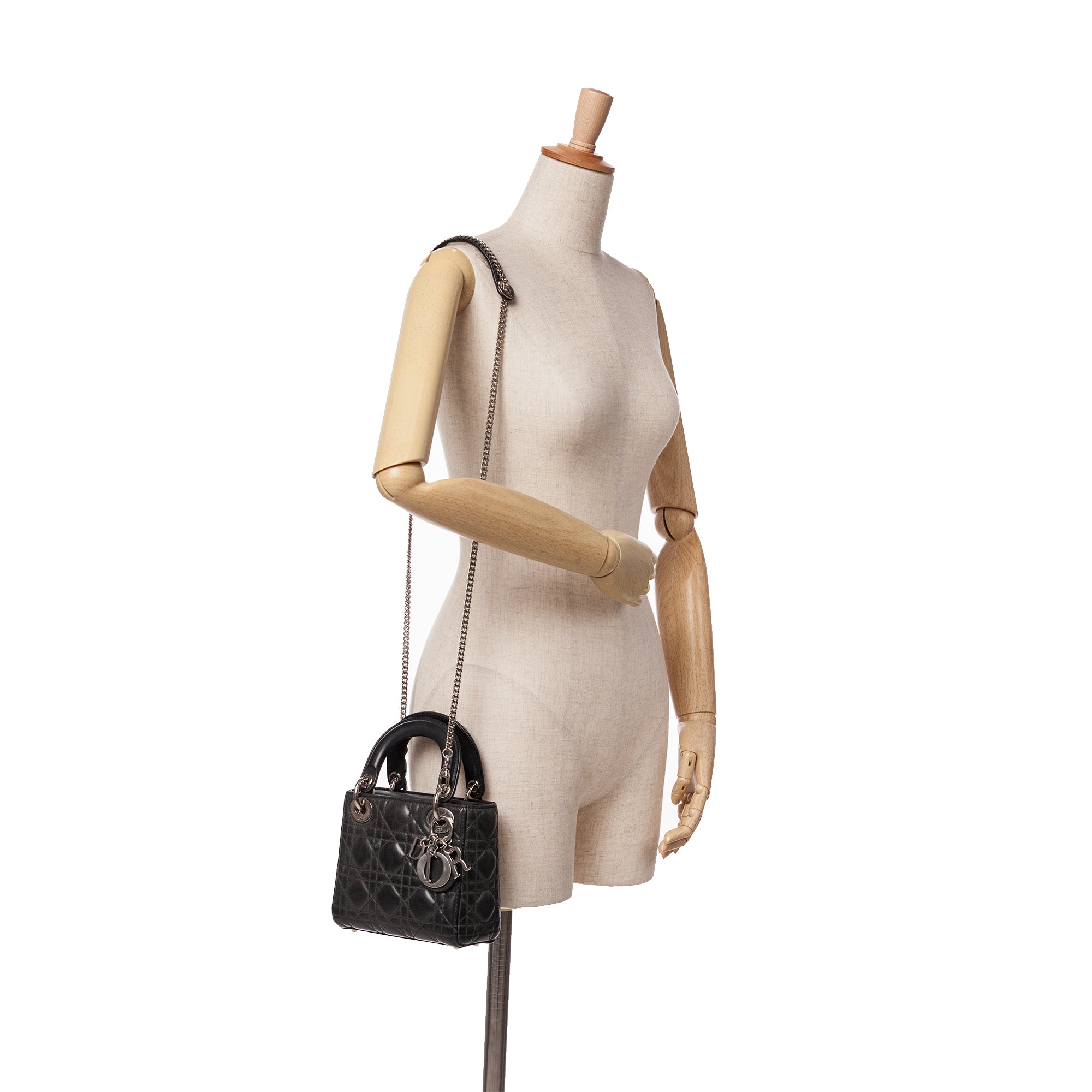 Dior Mini Lambskin Cannage Lady Dior - image 10