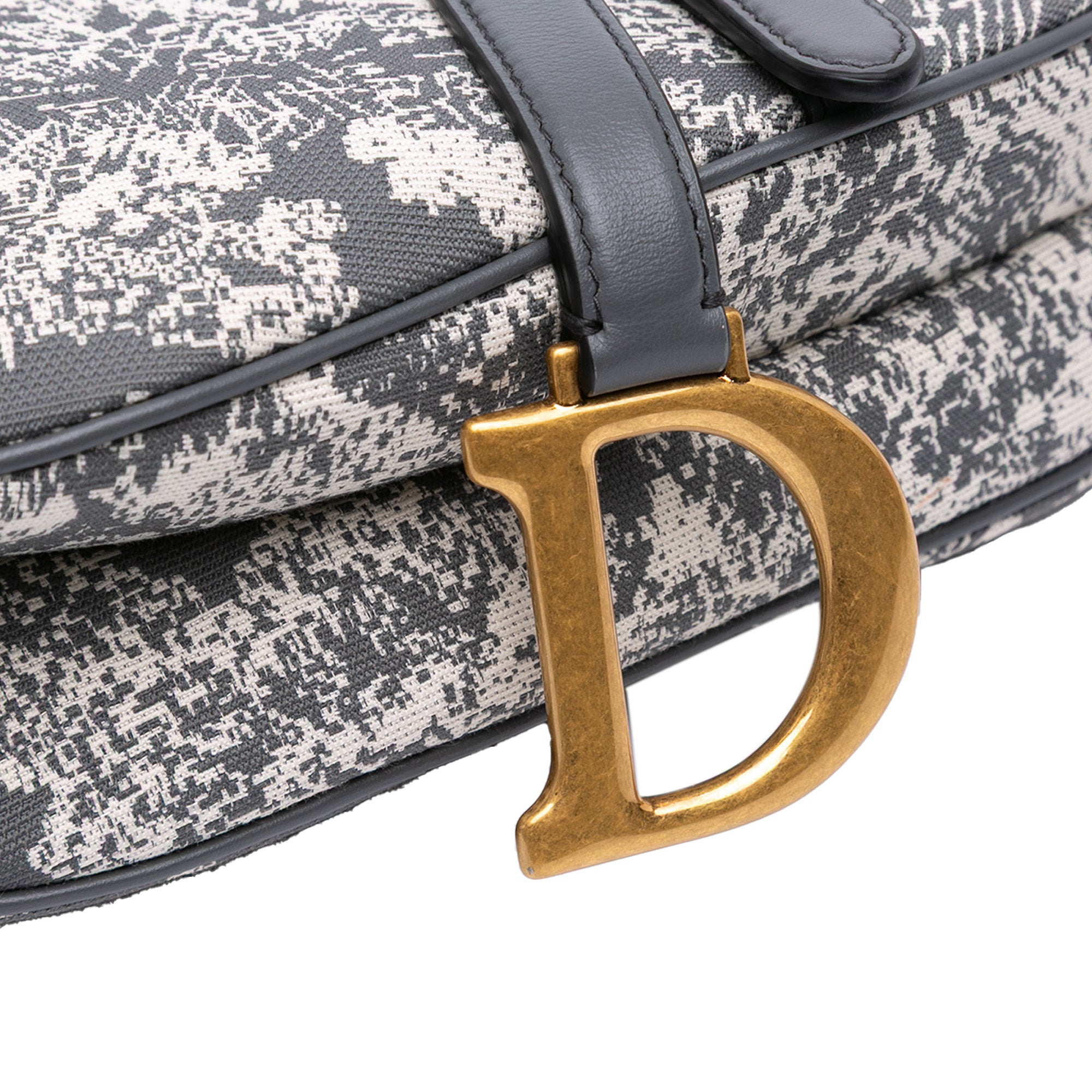 Dior Canvas Reverse Embroidered Toile De Jouy Saddle Bag - image 6