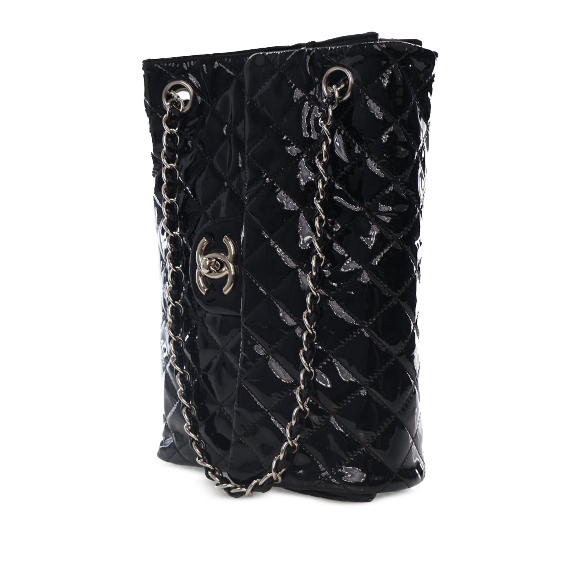 Chanel Medium Quilted Patent Upside Down Flap - image 2