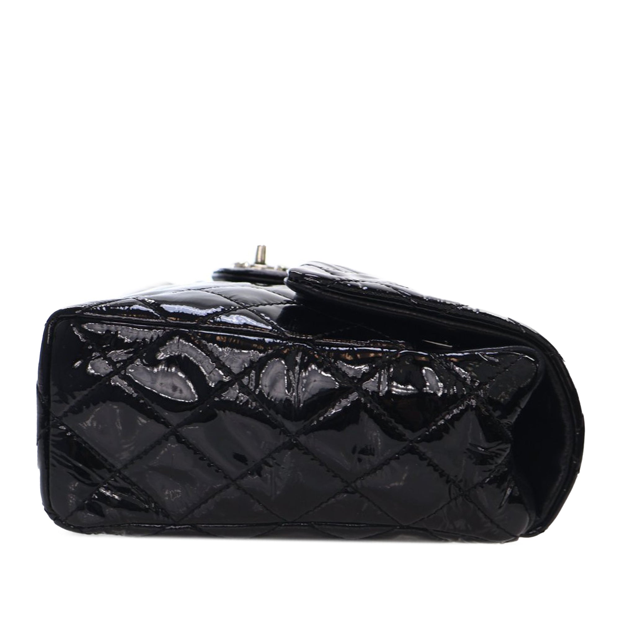 Chanel Medium Quilted Patent Upside Down Flap - image 3