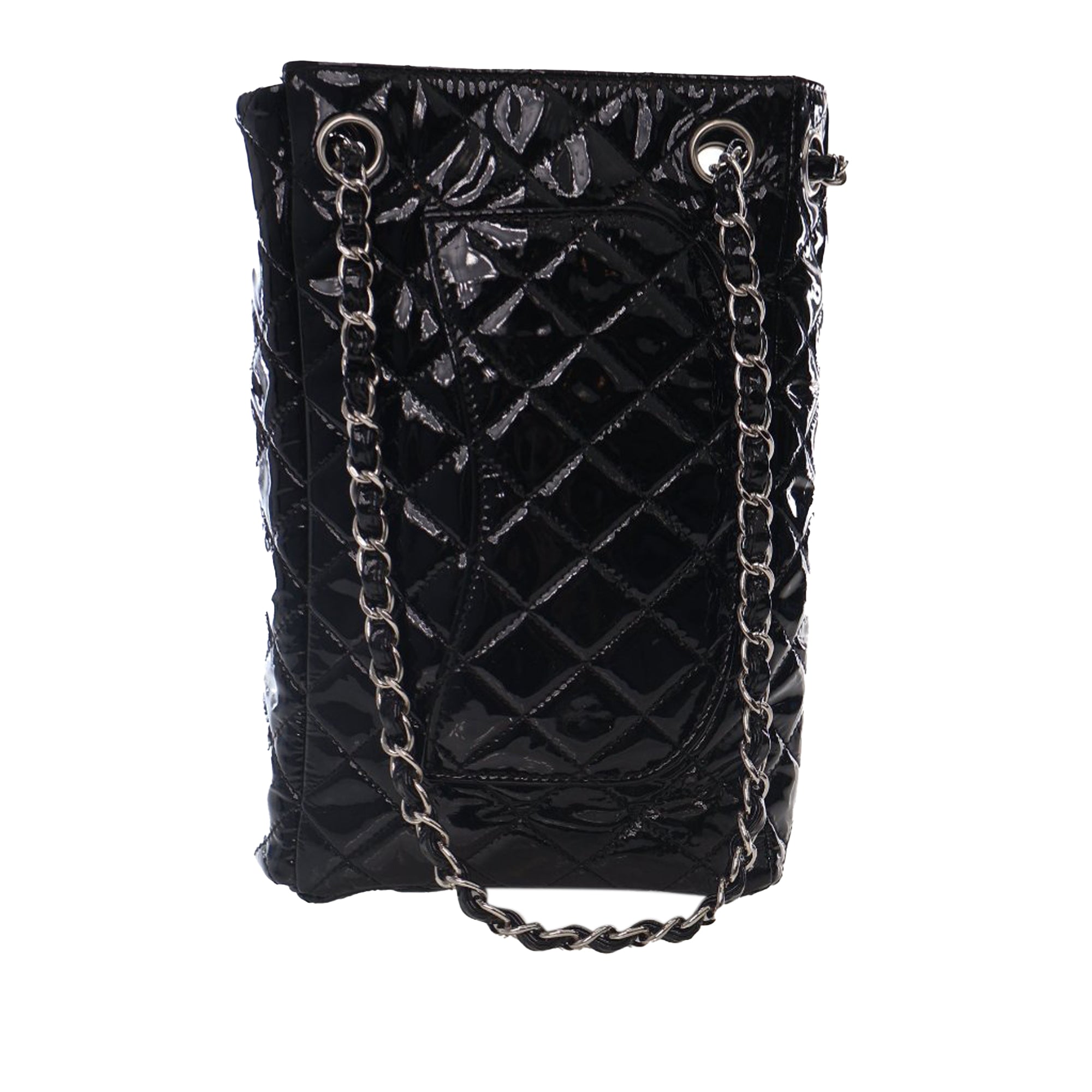 Chanel Medium Quilted Patent Upside Down Flap - image 4