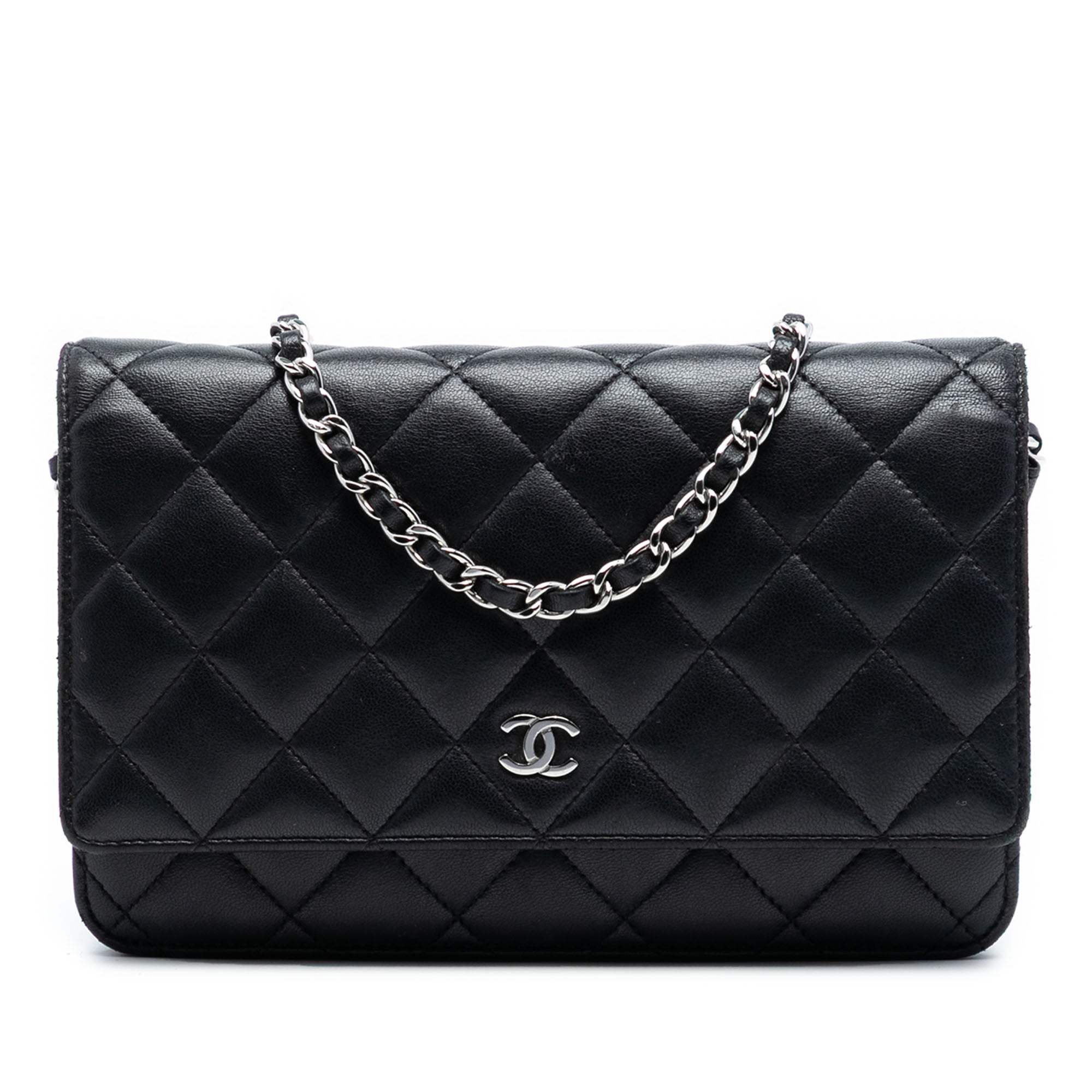 Chanel CC Quilted Lambskin Wallet On Chain - image 1