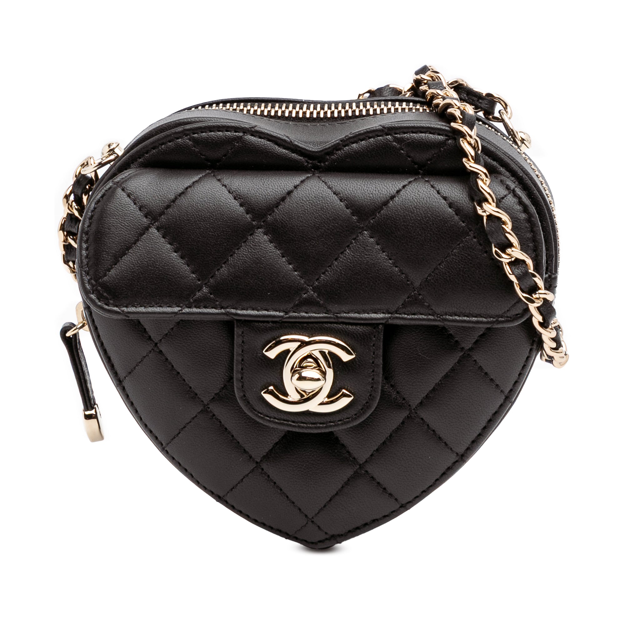 Chanel Mini Lambskin CC in Love Heart Crossbody - image 1