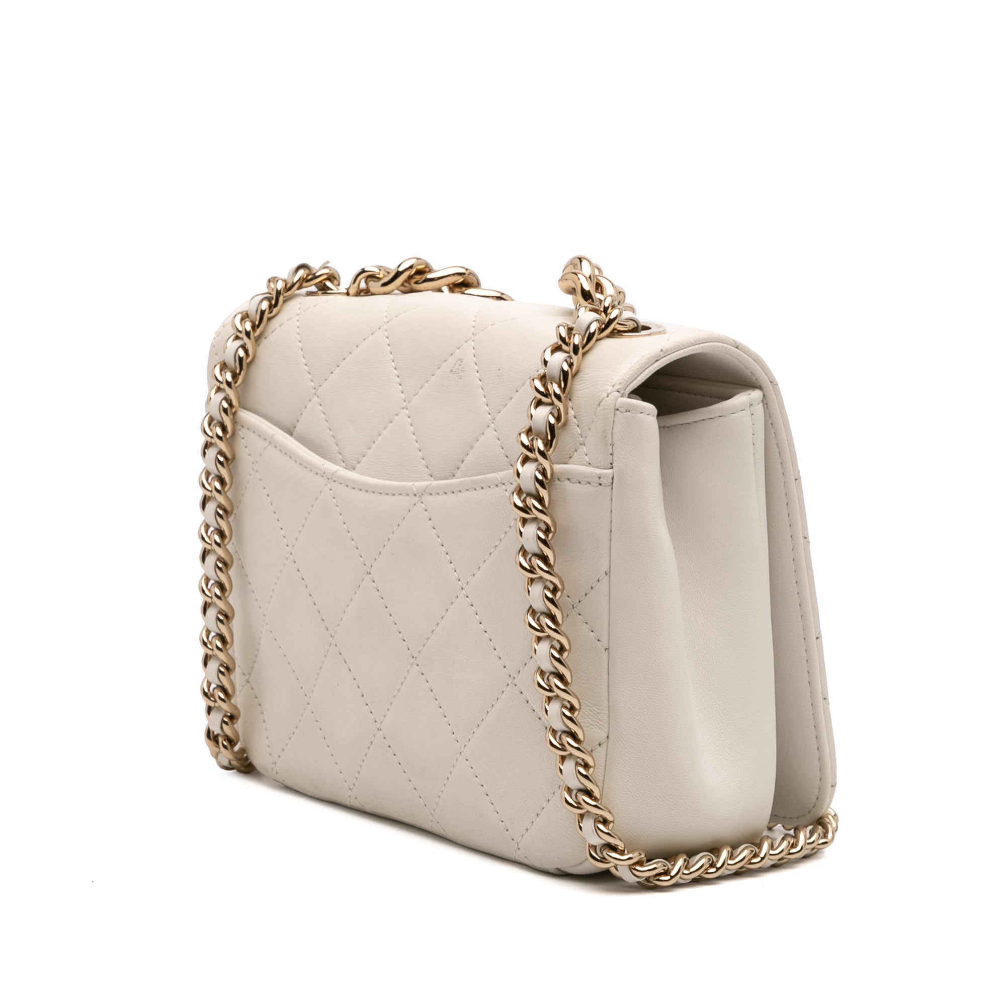 Chanel Quilted Lambskin Studded Beauty Begins Flap - image 2