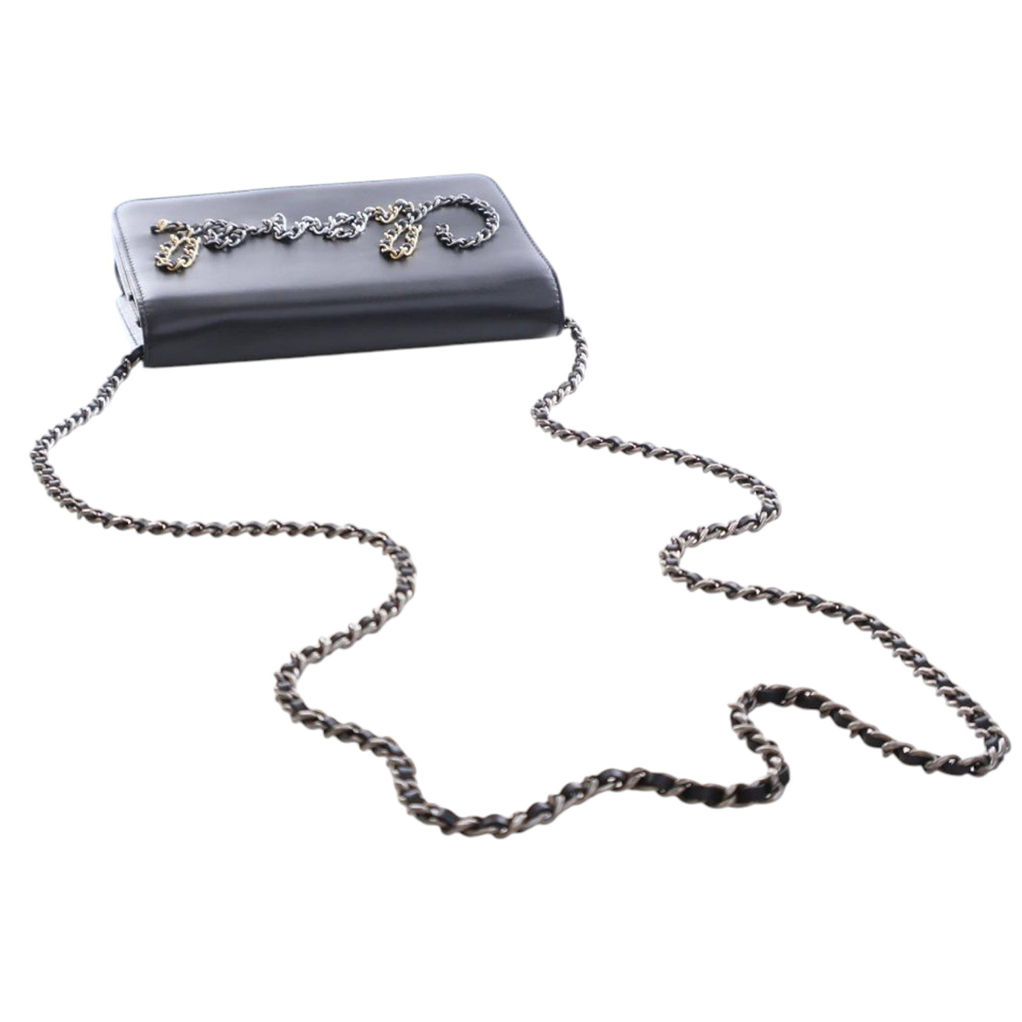 Chanel Calfskin Chain 20s Signe Wallet on Chain - image 11