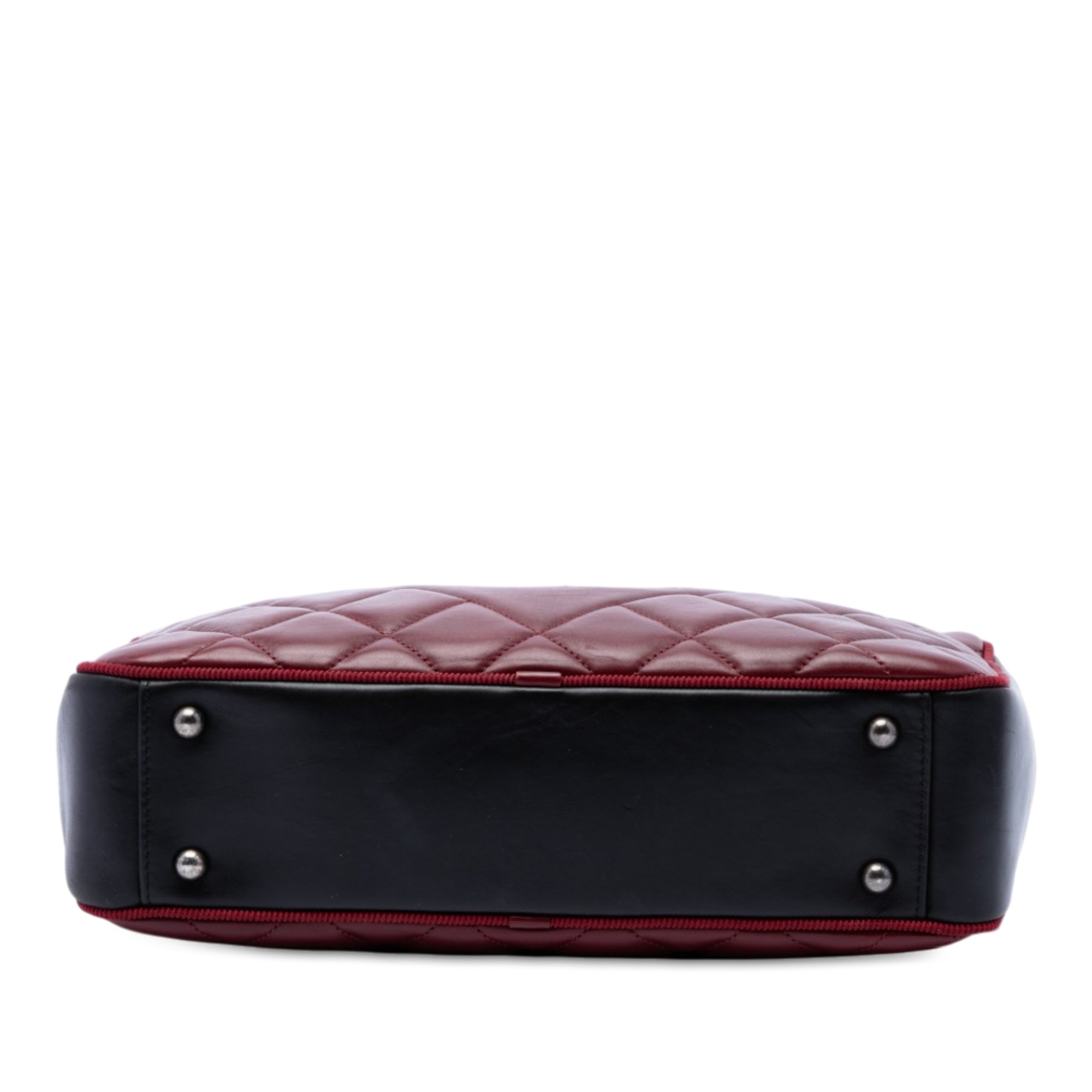 Chanel Large Bicolor CC Diamond Quilted Calfskin Ballerine Camera Bag - image 3