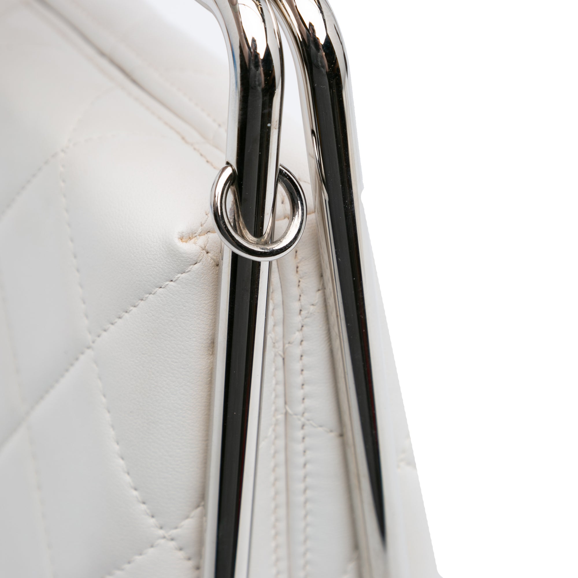 Chanel Quilted Lambskin Metal Bar Convertible Clutch - image 9