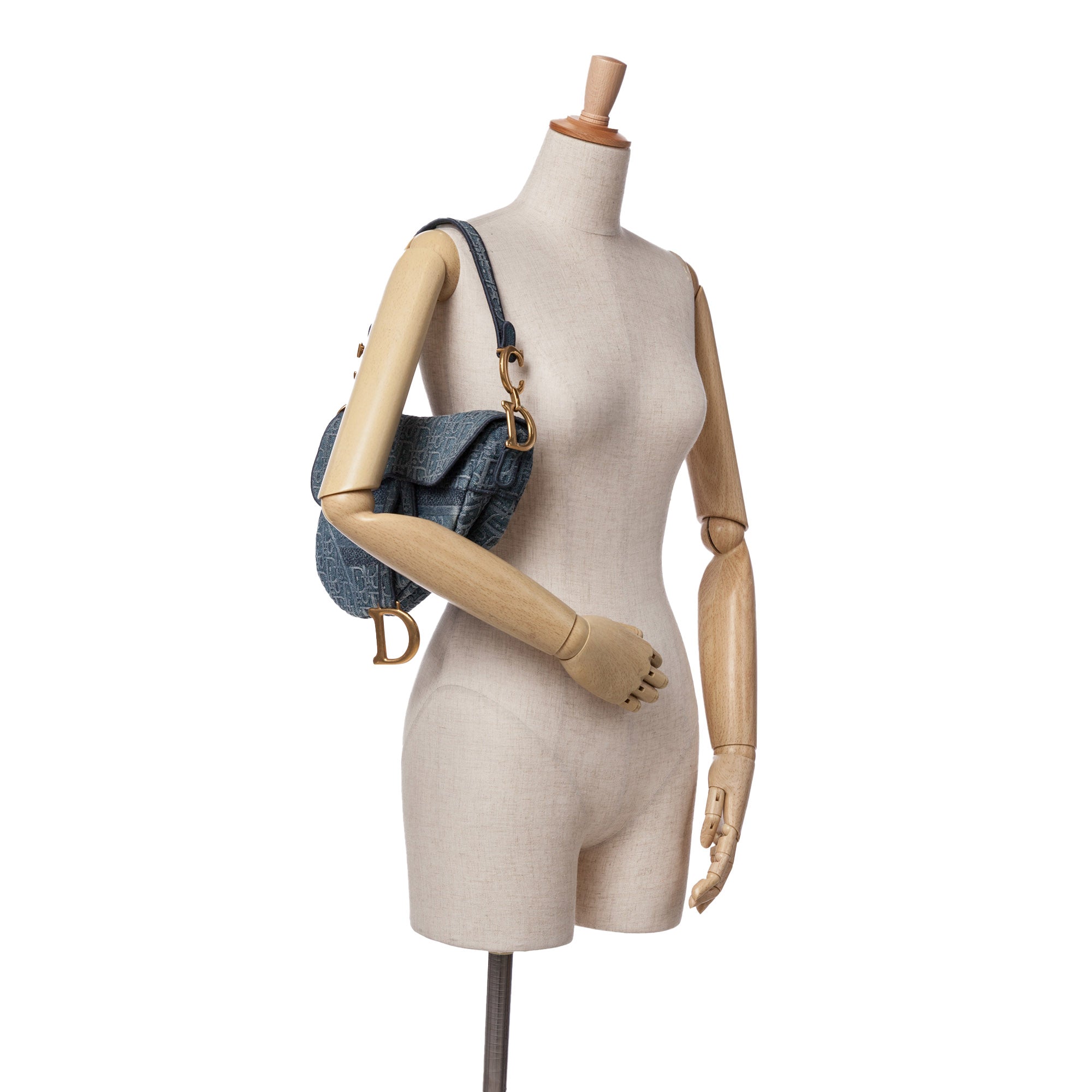 Dior Oblique Embroidered Denim Saddle Bag - image 10