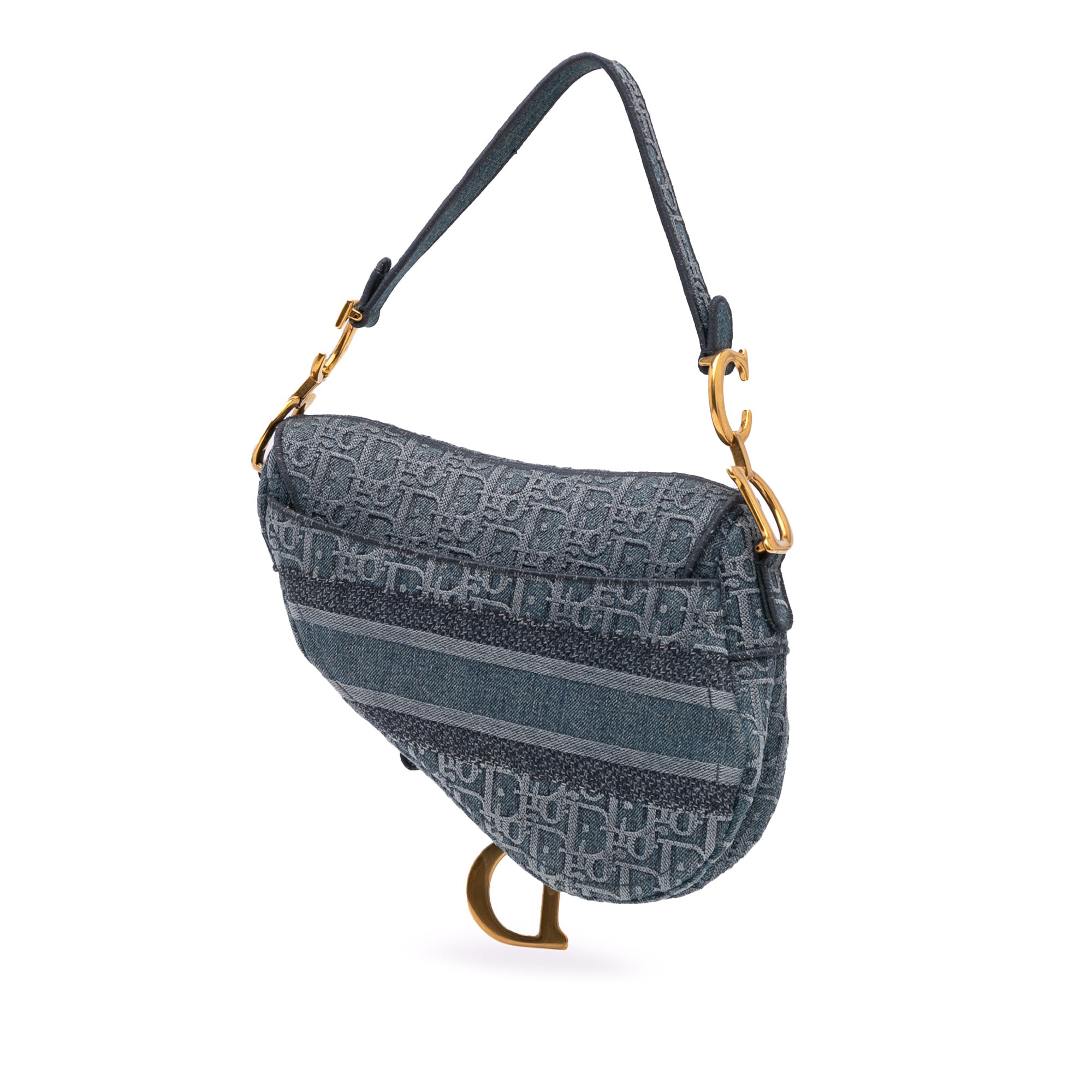 Dior Oblique Embroidered Denim Saddle Bag - image 2