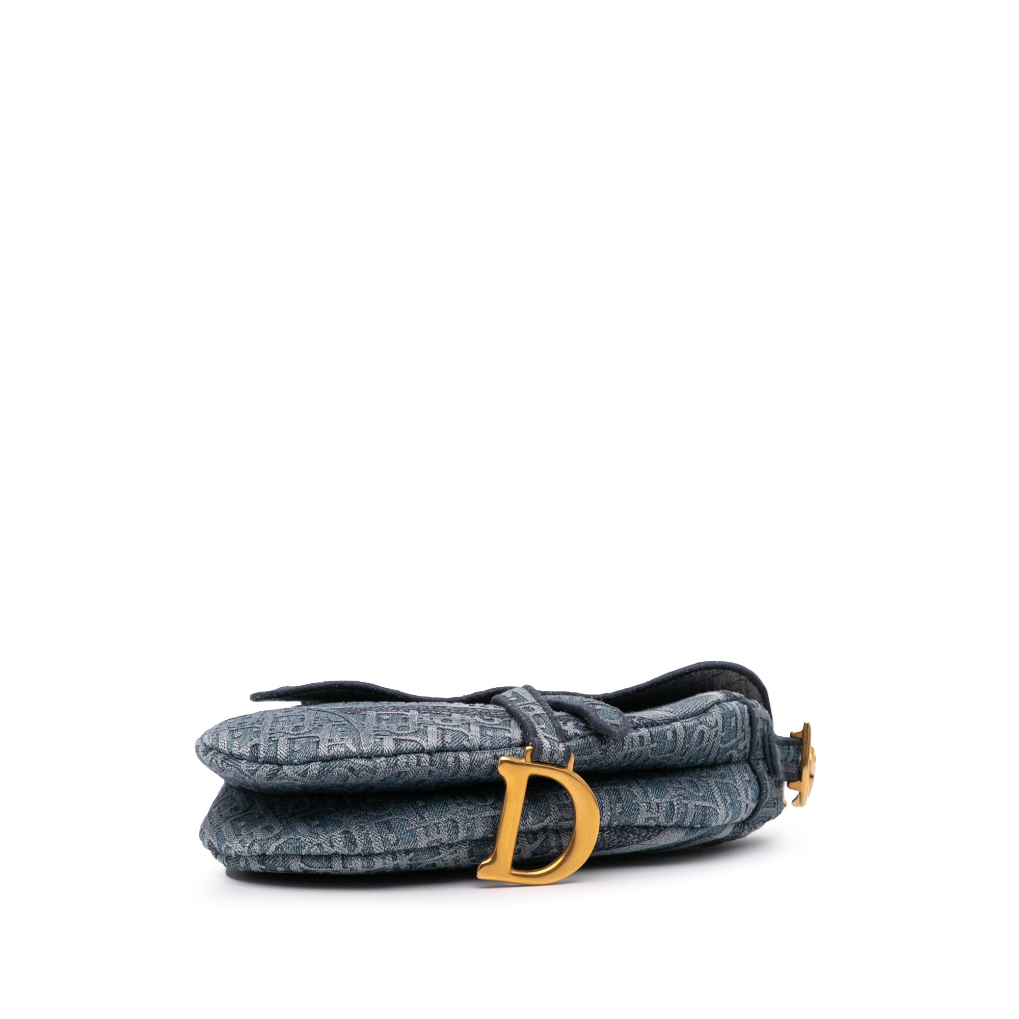 Dior Oblique Embroidered Denim Saddle Bag - image 3