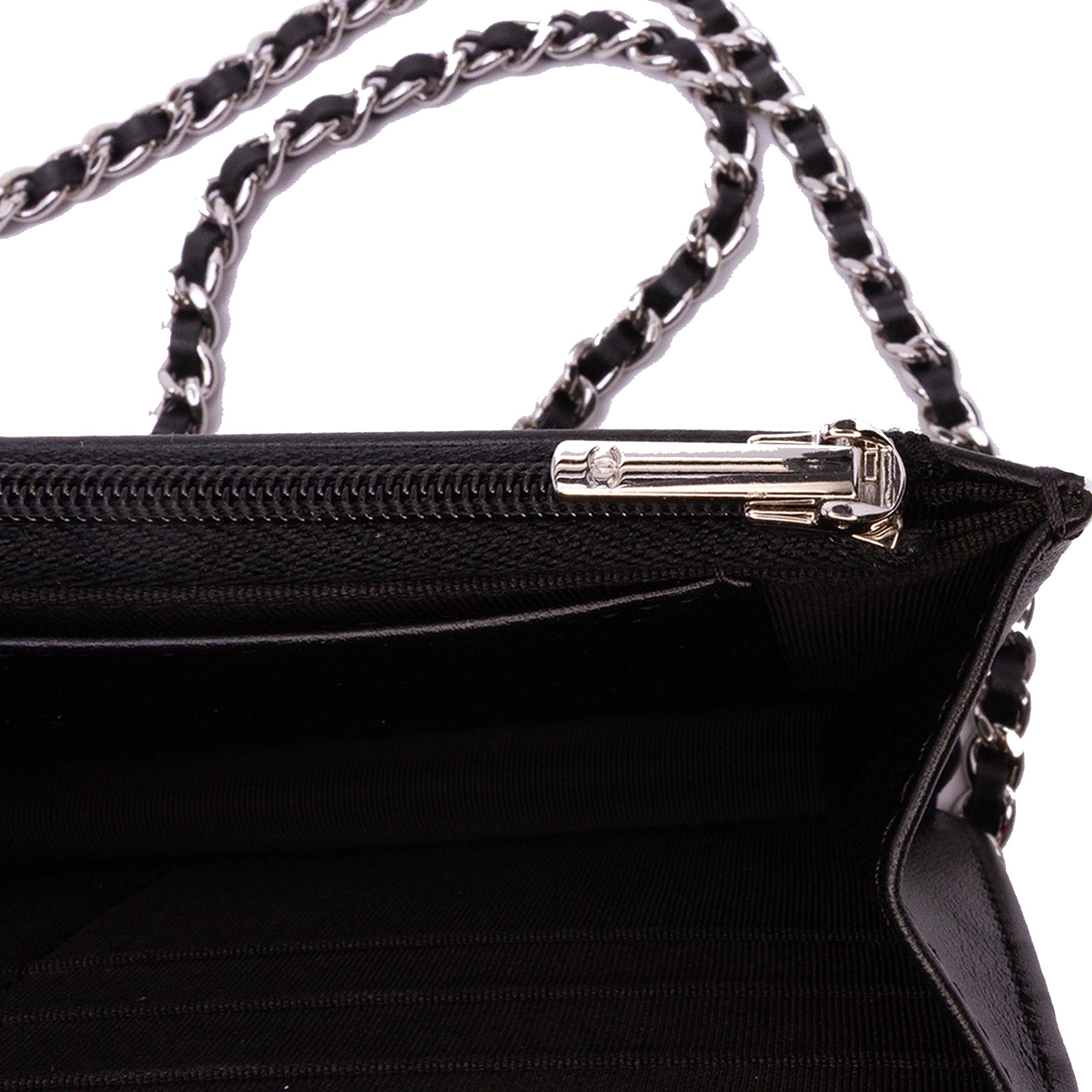 Chanel CC Bicolor Quilted Patent Wallet on Chain - image 6