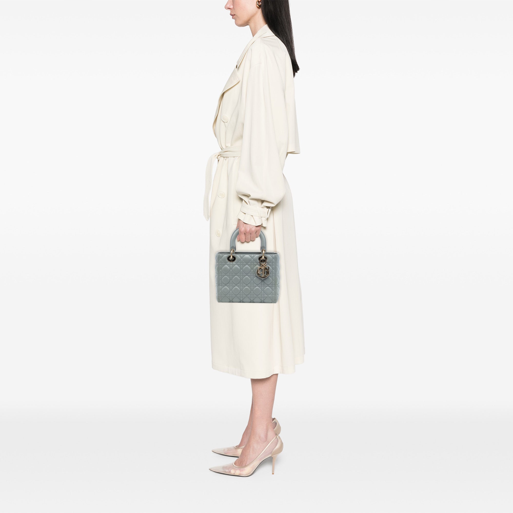 Dior Medium Lambskin Cannage Lady Dior - image 7