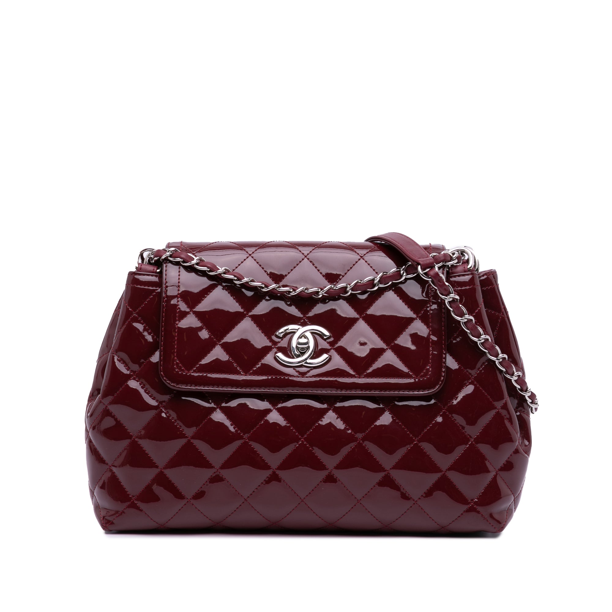 Chanel Large Quilted Patent Coco Shine Accordion Flap - image 1