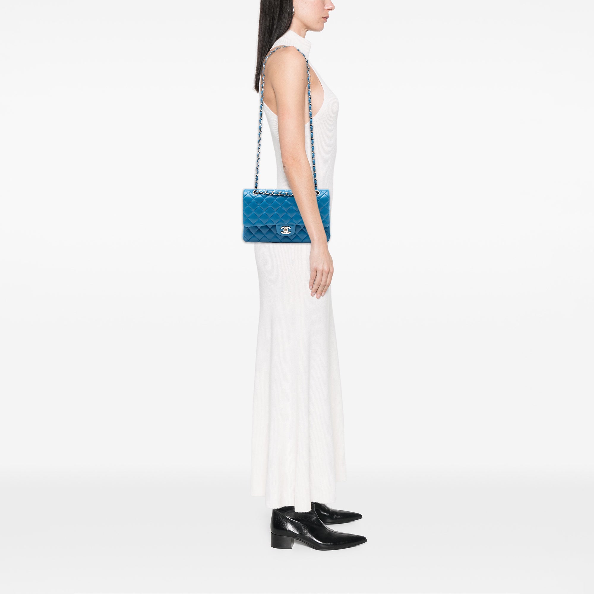 Chanel Medium Classic Lambskin Double Flap - image 7