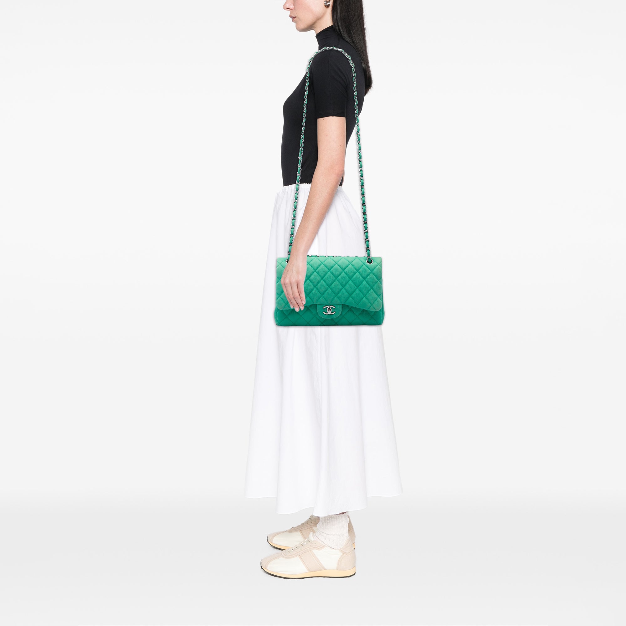 Chanel Jumbo Classic Caviar Double Flap - image 5