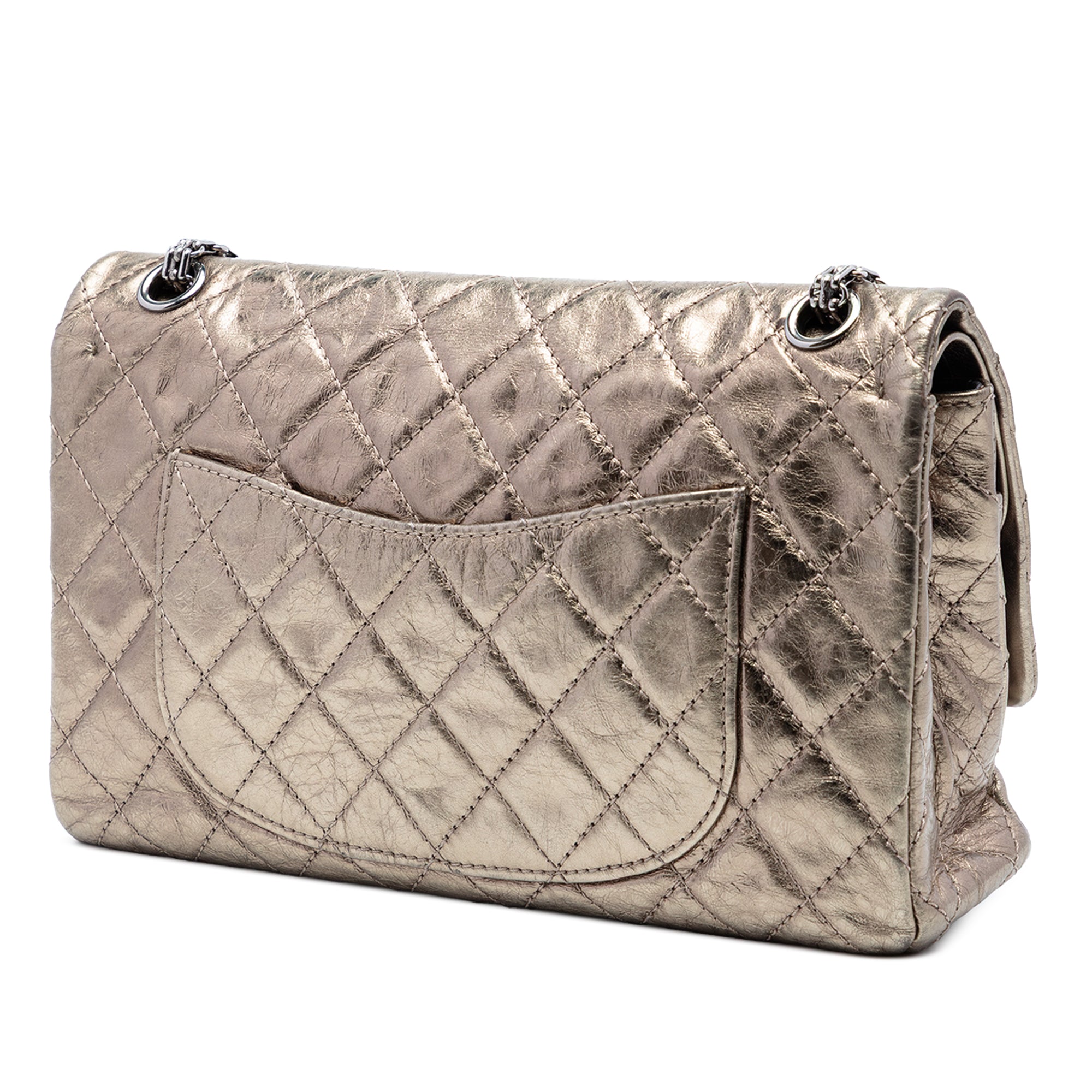 Chanel Quilted Metallic Aged Calfskin Reissue 2.55 Double Flap 226 - image 2