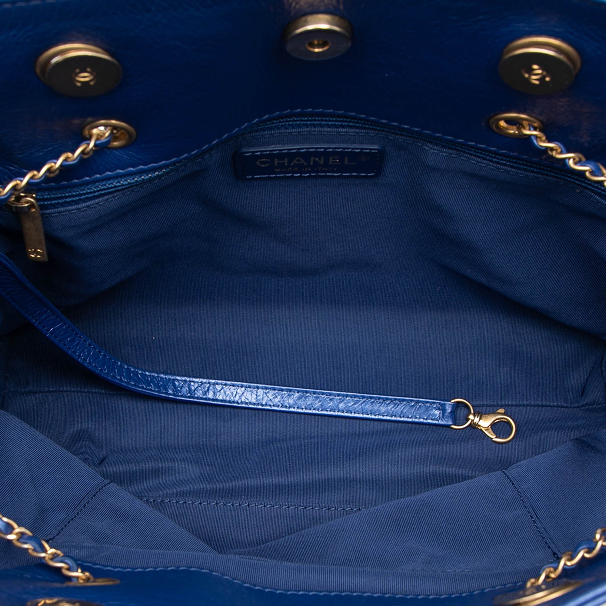 Chanel CC Calfskin Front Zip Drawstring Chain Tote - image 4