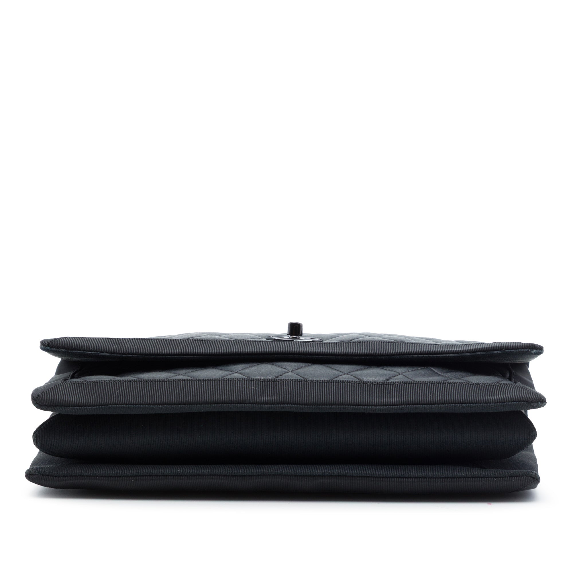 Chanel CC Quilted Lambskin and Grosgrain So Black Flap - image 3
