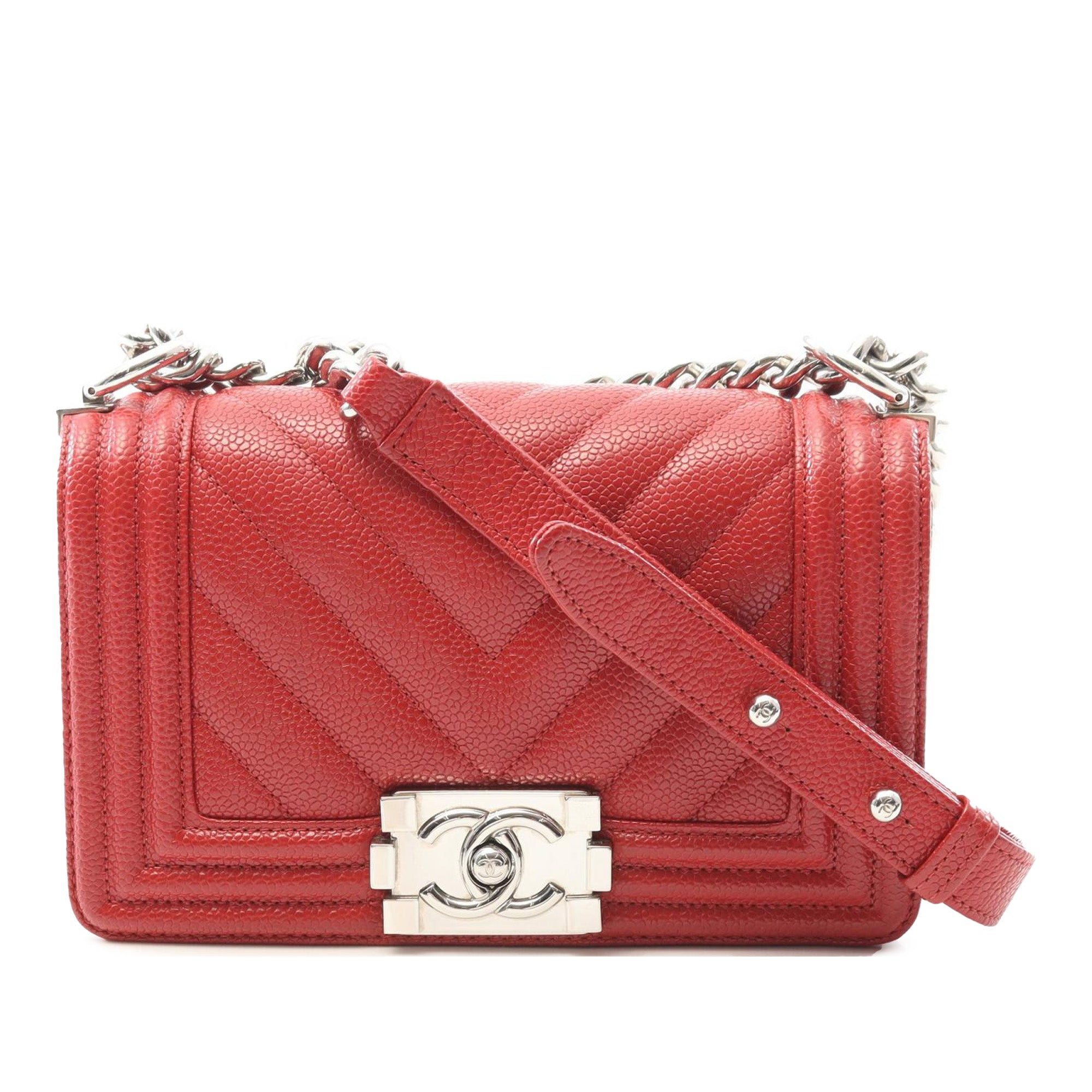 Chanel Small Chevron Caviar Boy Flap - image 1