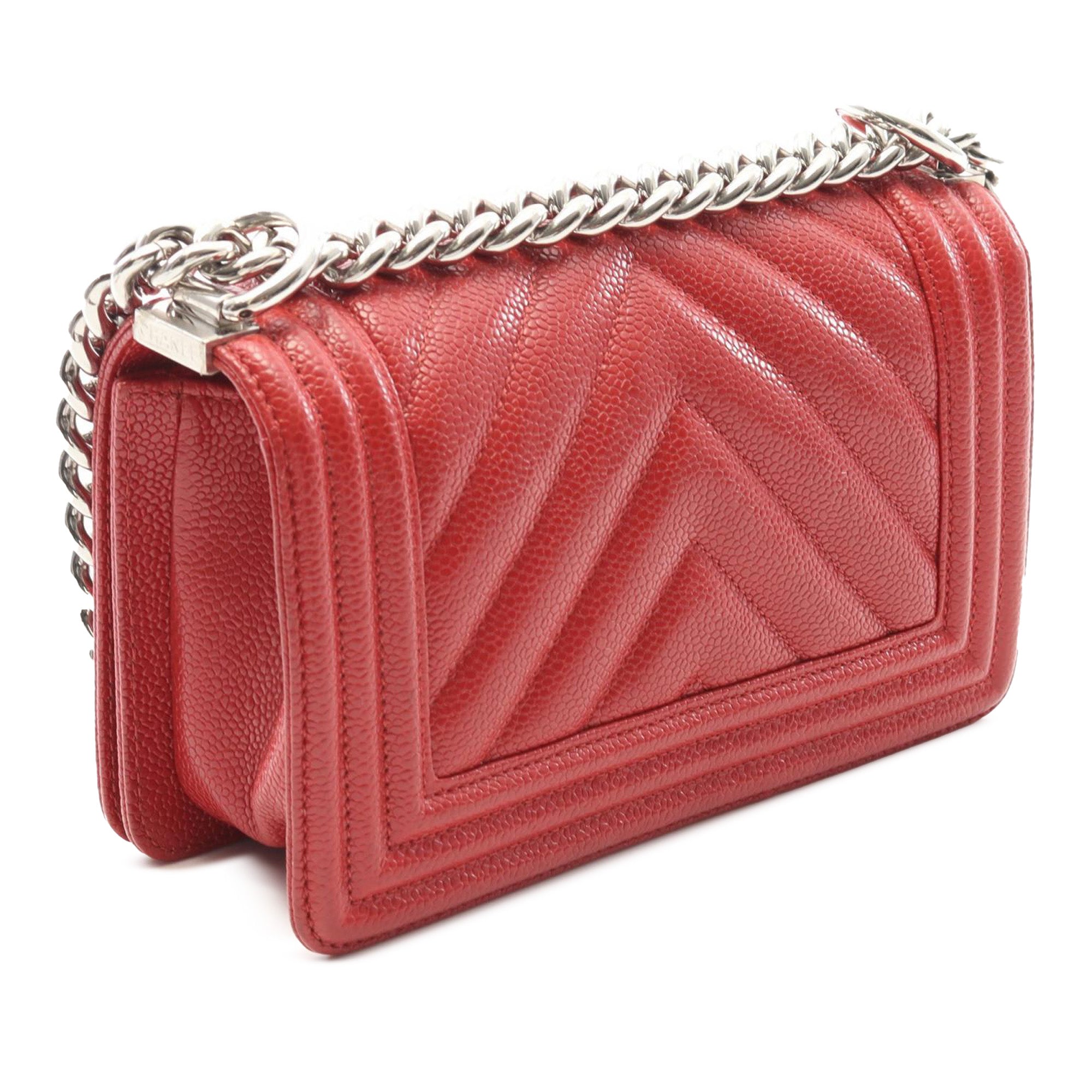 Chanel Small Chevron Caviar Boy Flap - image 2