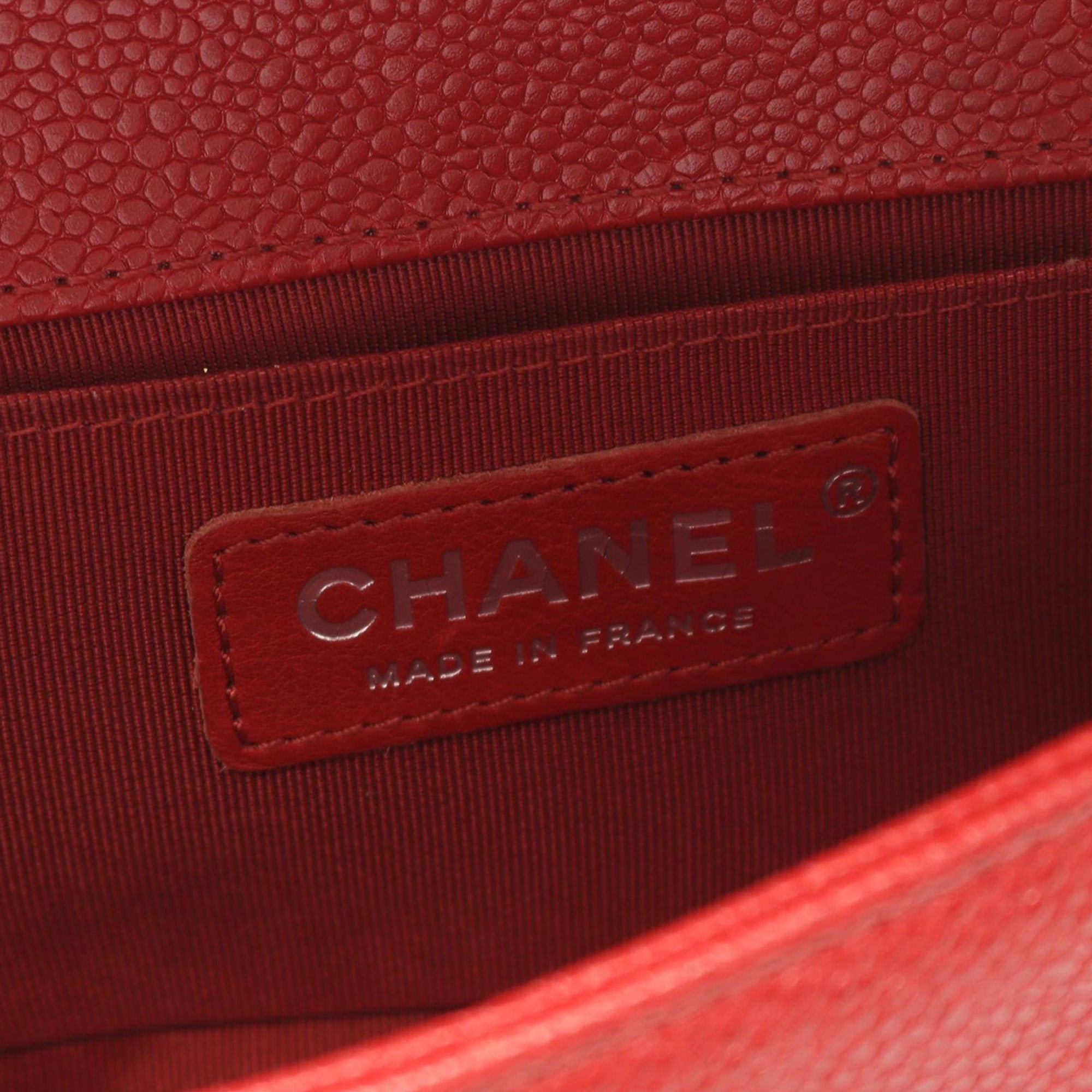 Chanel Small Chevron Caviar Boy Flap - image 4
