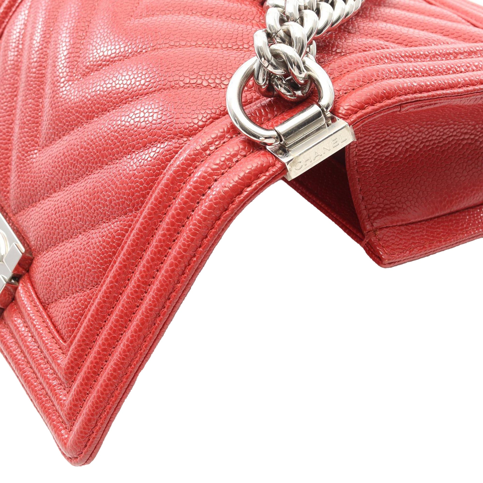 Chanel Small Chevron Caviar Boy Flap - image 8