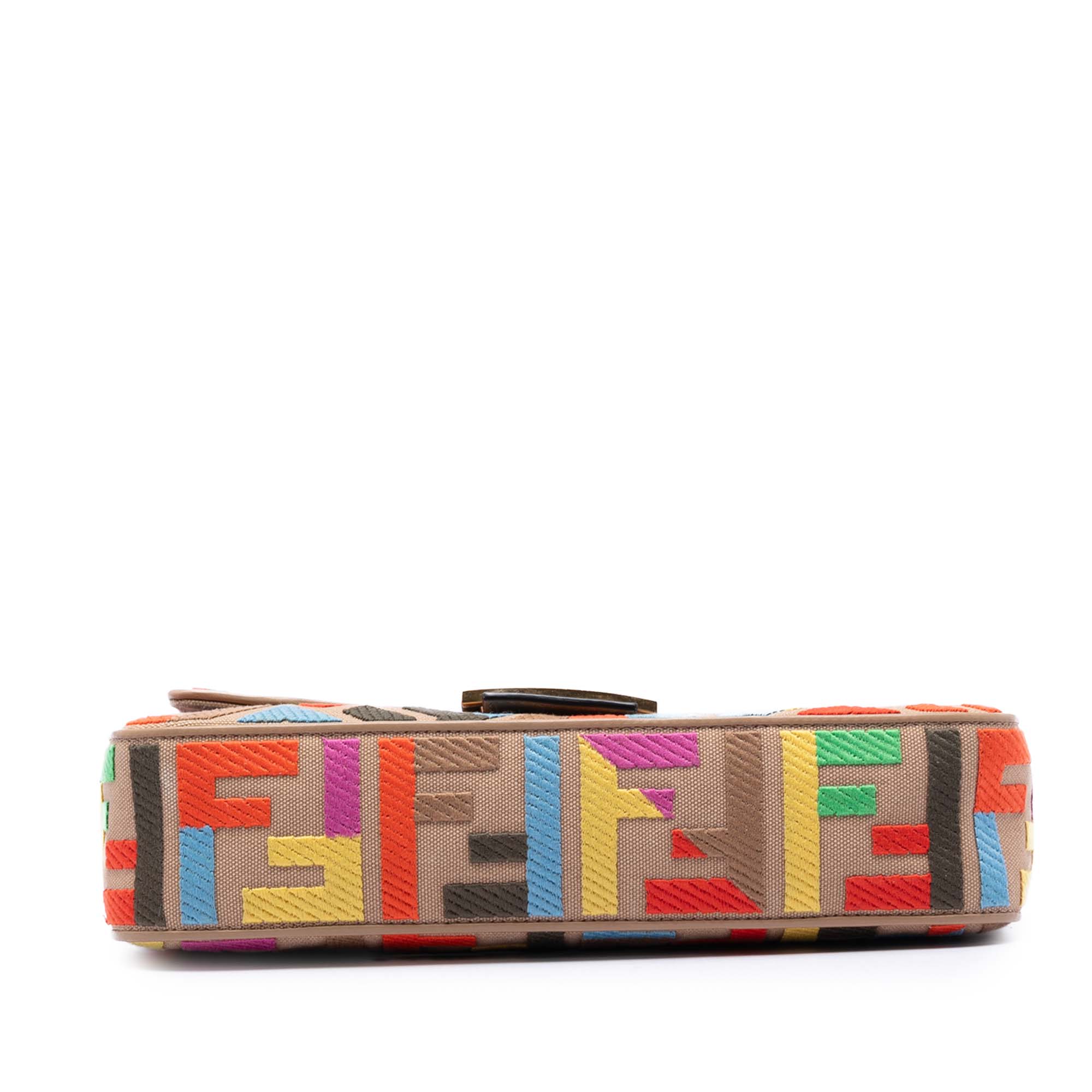 Fendi Zucca Embroidered Canvas Baguette Satchel - image 3