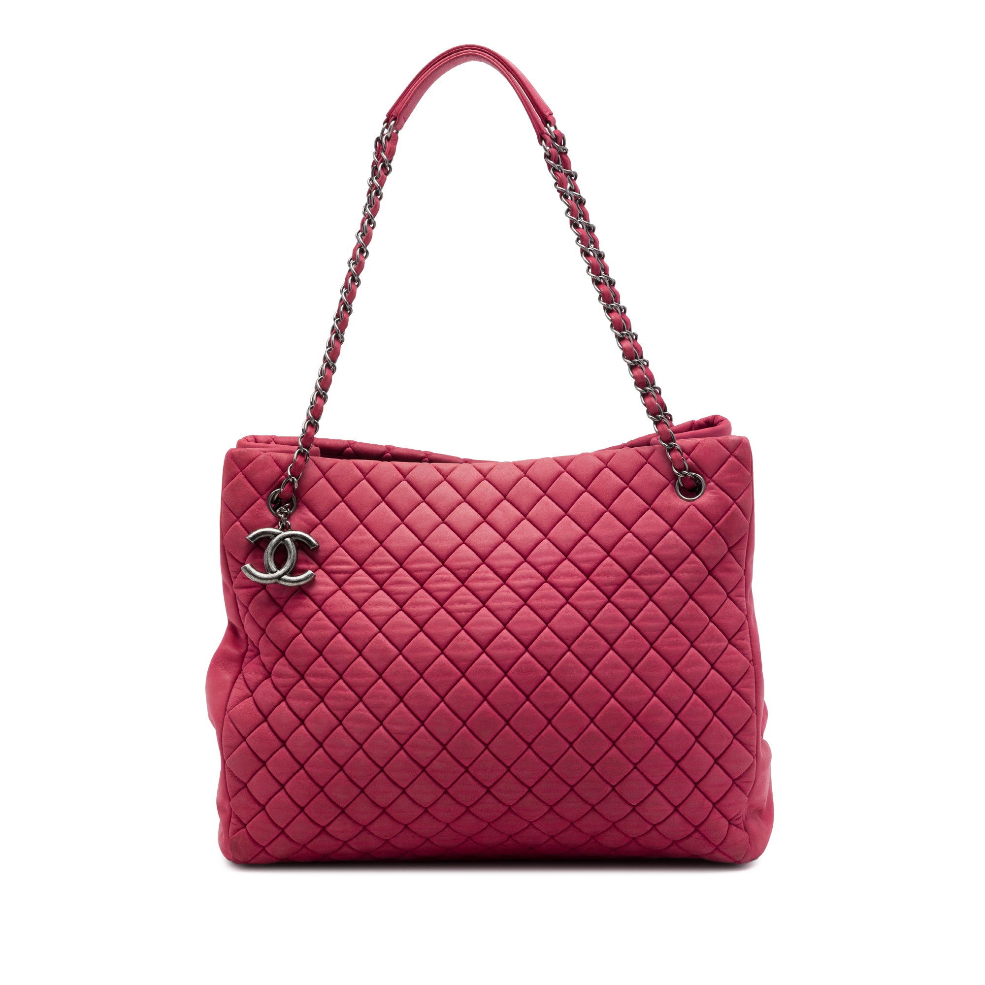 Chanel Large Quilted Iridescent Calfskin New Bubble Tote - image 1