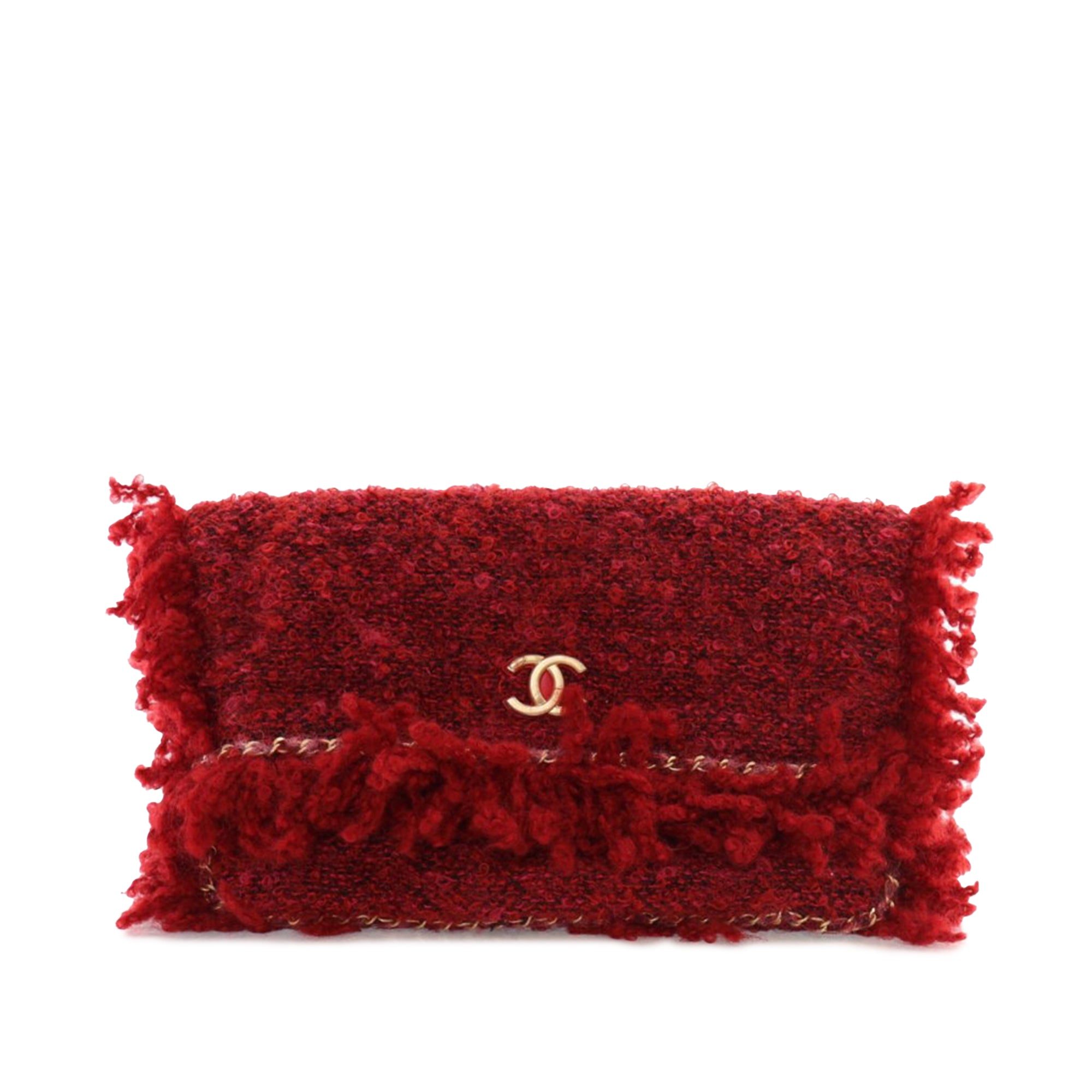 Chanel Tweed Fringe Paris Cosmopolite Clutch - image 1