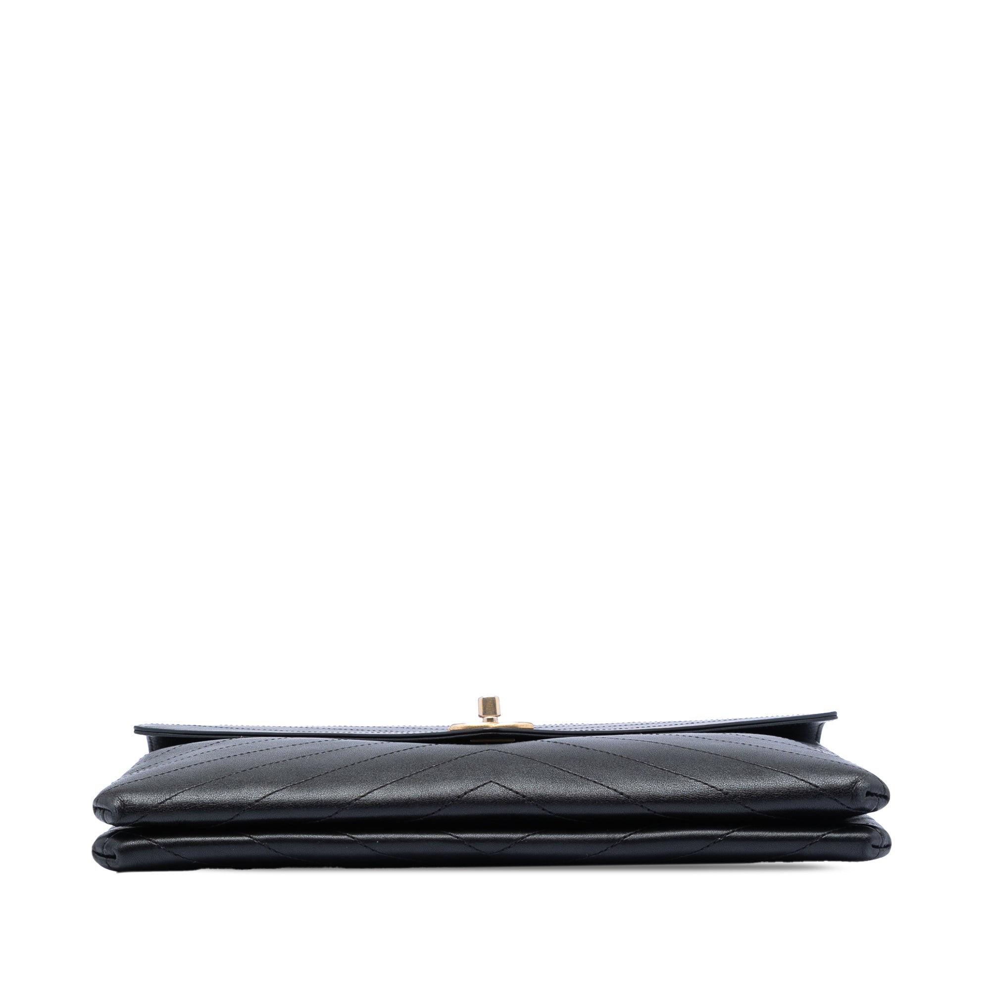 Chanel CC Chevron Calfskin Envelope Clutch - image 3
