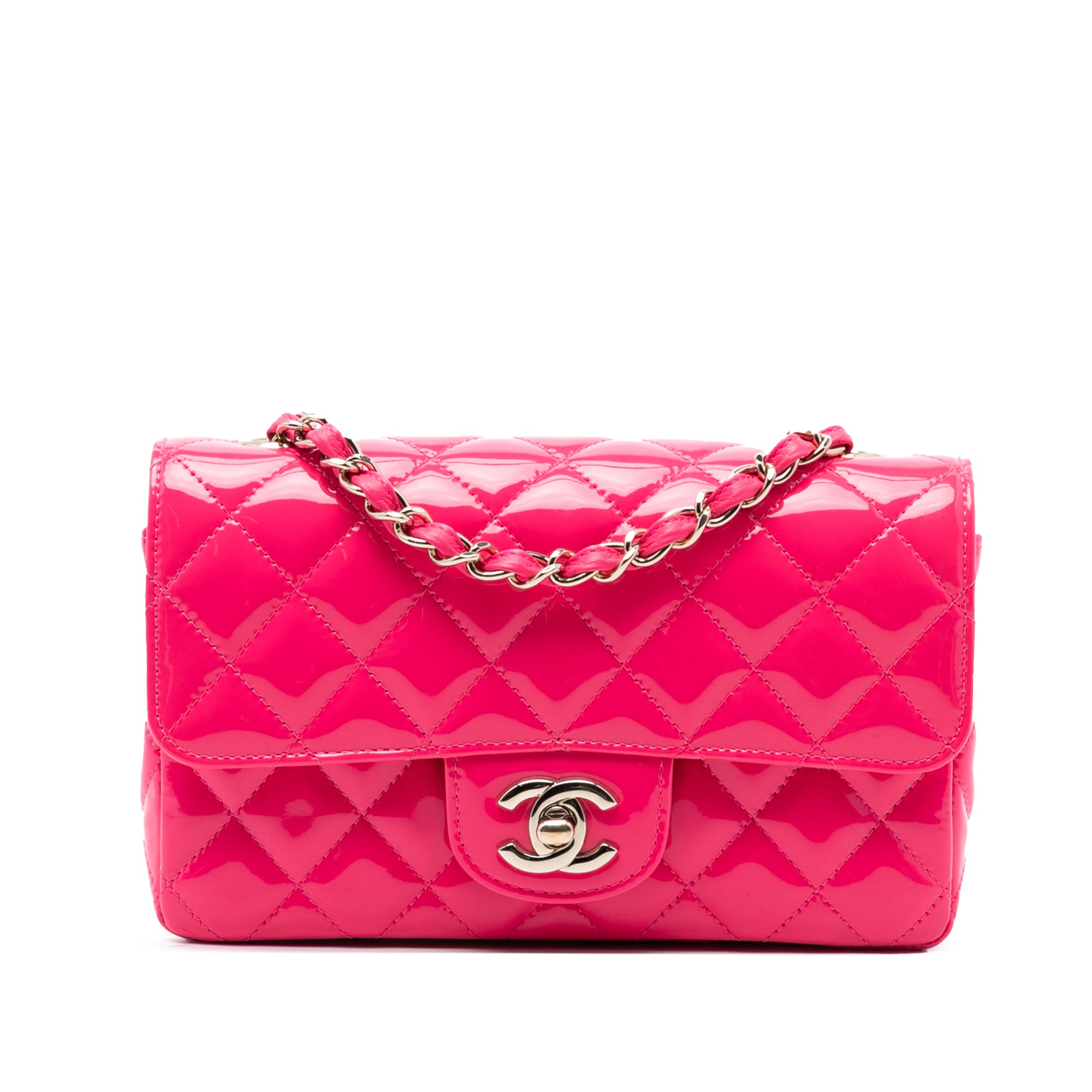 Chanel Mini Rectangular Classic Patent Single Flap - image 1