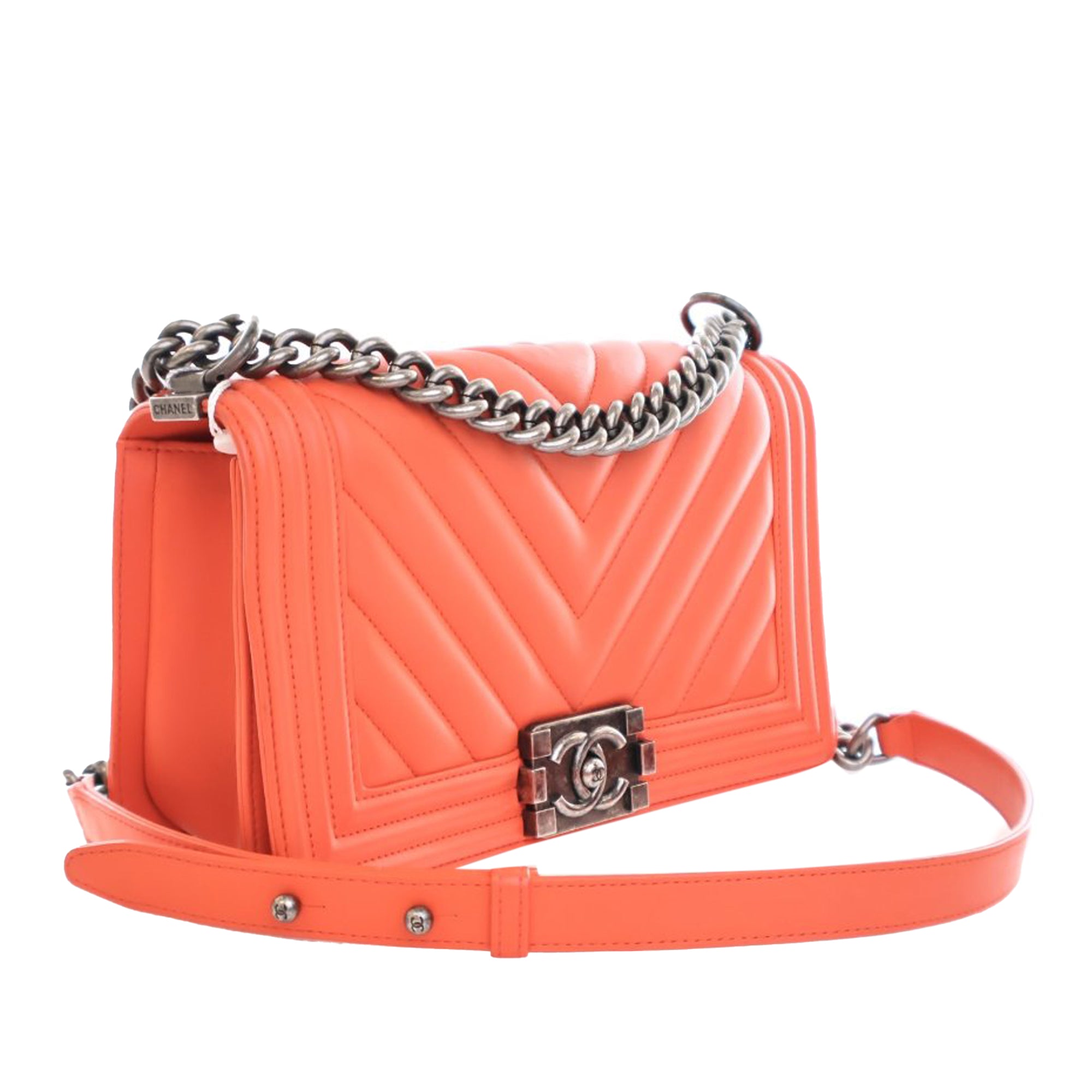 Chanel Old Medium Chevron Lambskin Boy Flap - image 2