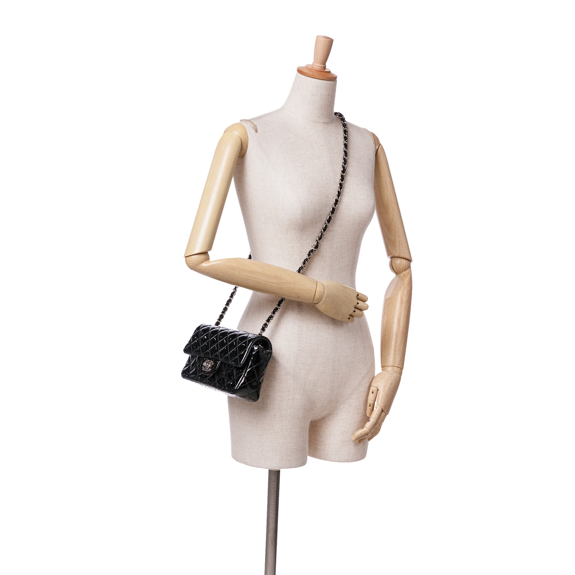 Chanel Mini Rectangular Classic Patent Single Flap - image 9