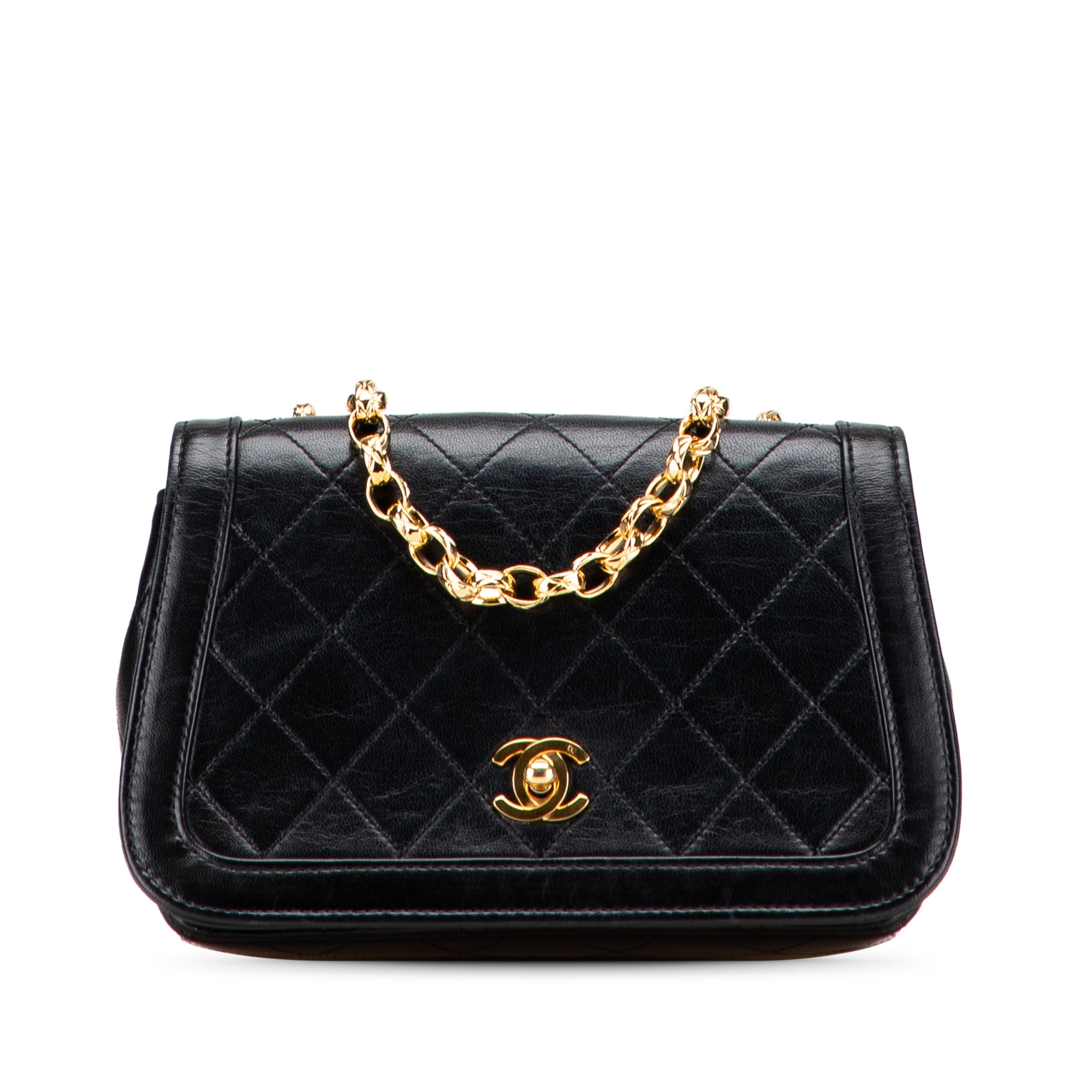 Chanel CC Quilted Lambskin Bijoux Chain Curved Full Flap - image 1