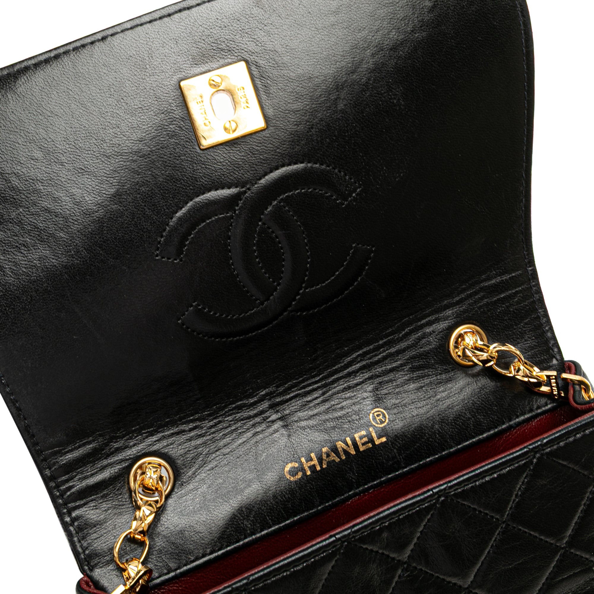 Chanel CC Quilted Lambskin Bijoux Chain Curved Full Flap - image 8