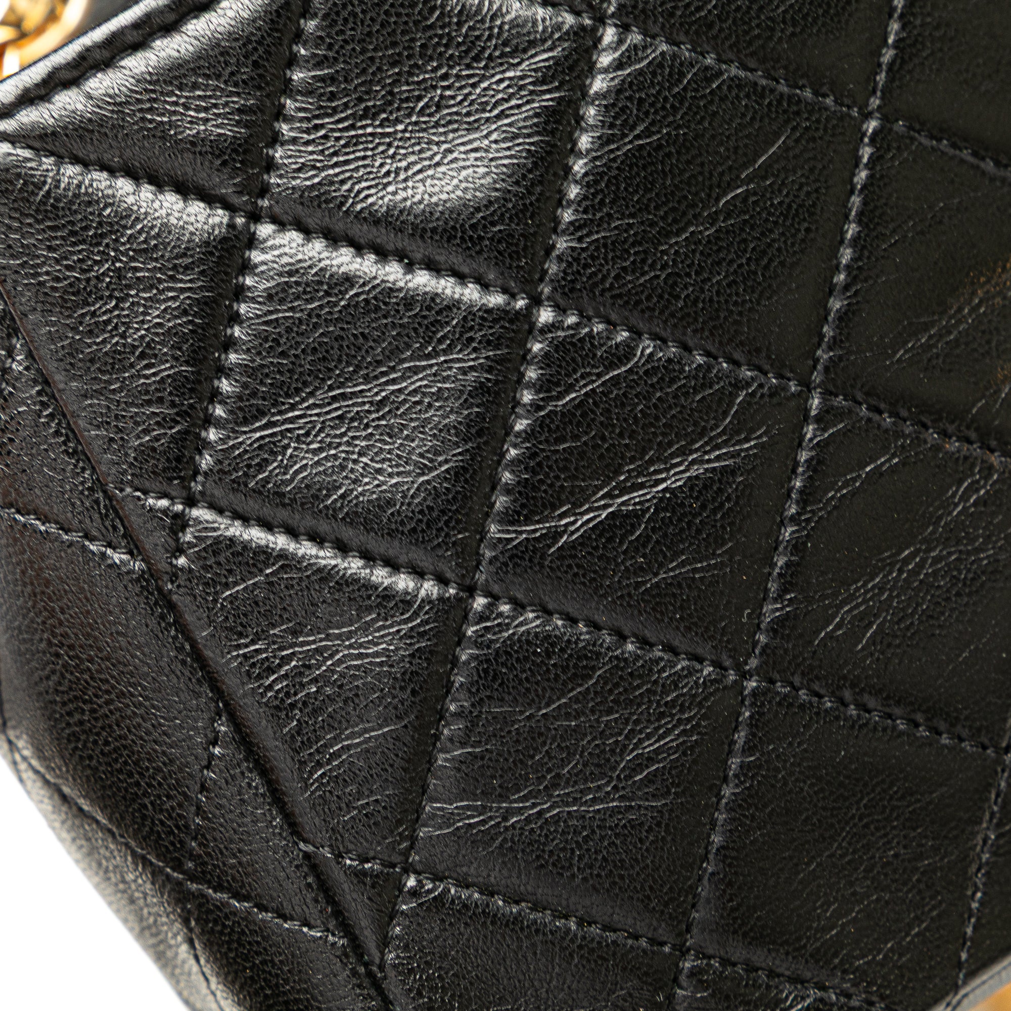 Chanel CC Quilted Lambskin Bijoux Chain Curved Full Flap - image 9