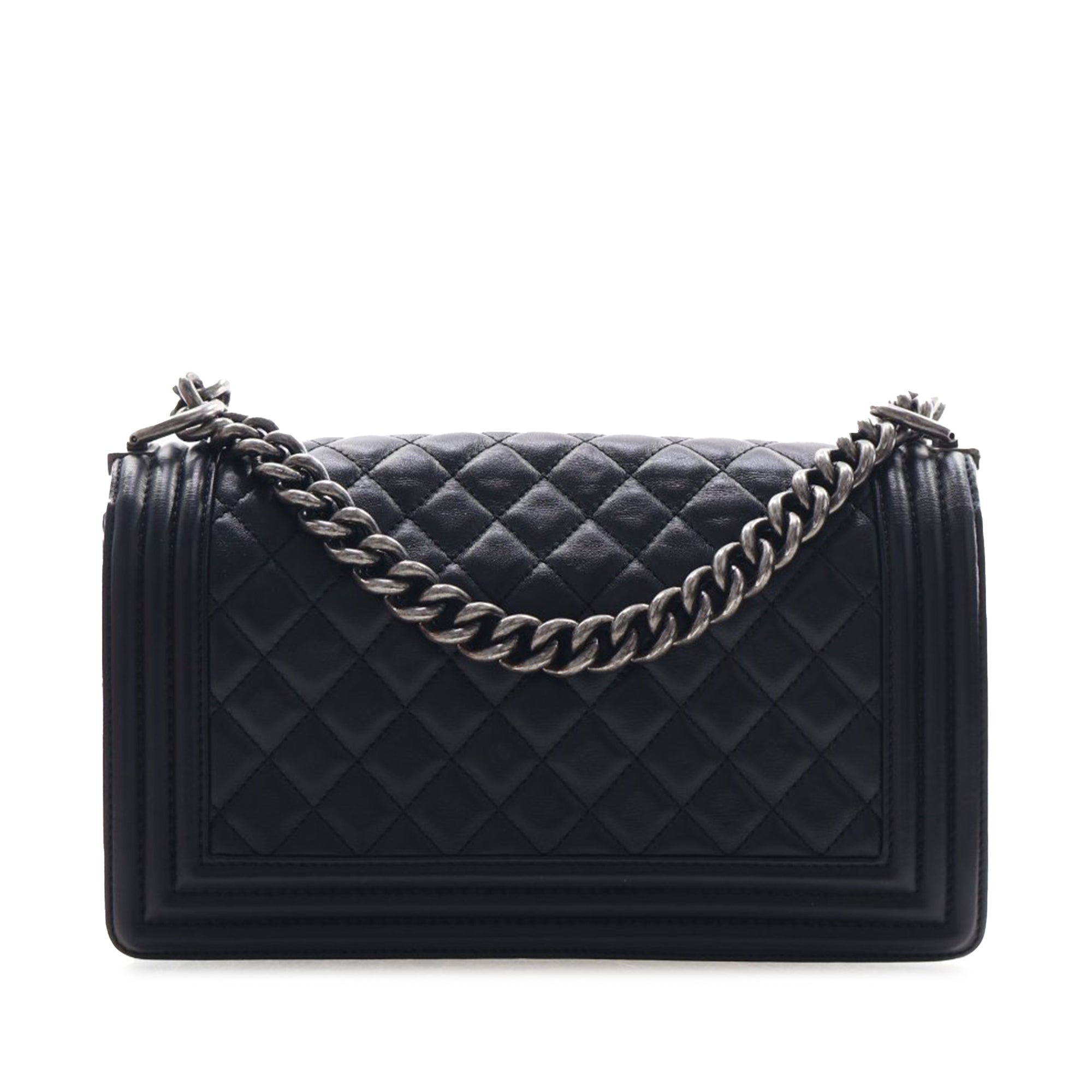 Chanel Old Medium Quilted Lambskin Boy Flap - image 2