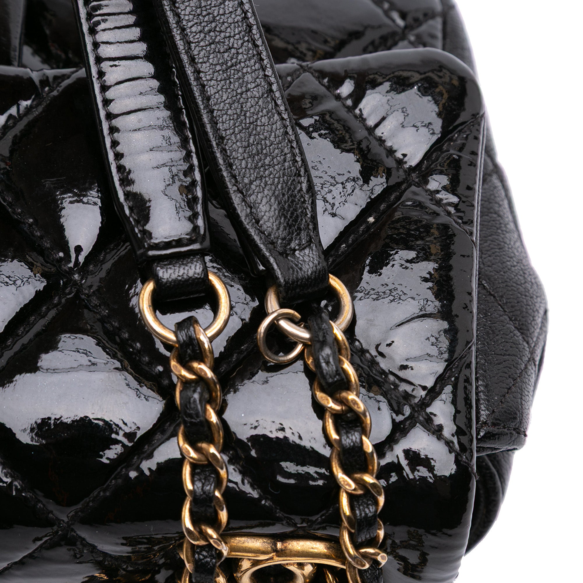 Chanel Paris-Salzburg Small Patent and Goatskin CC Eyelet Flap - image 8